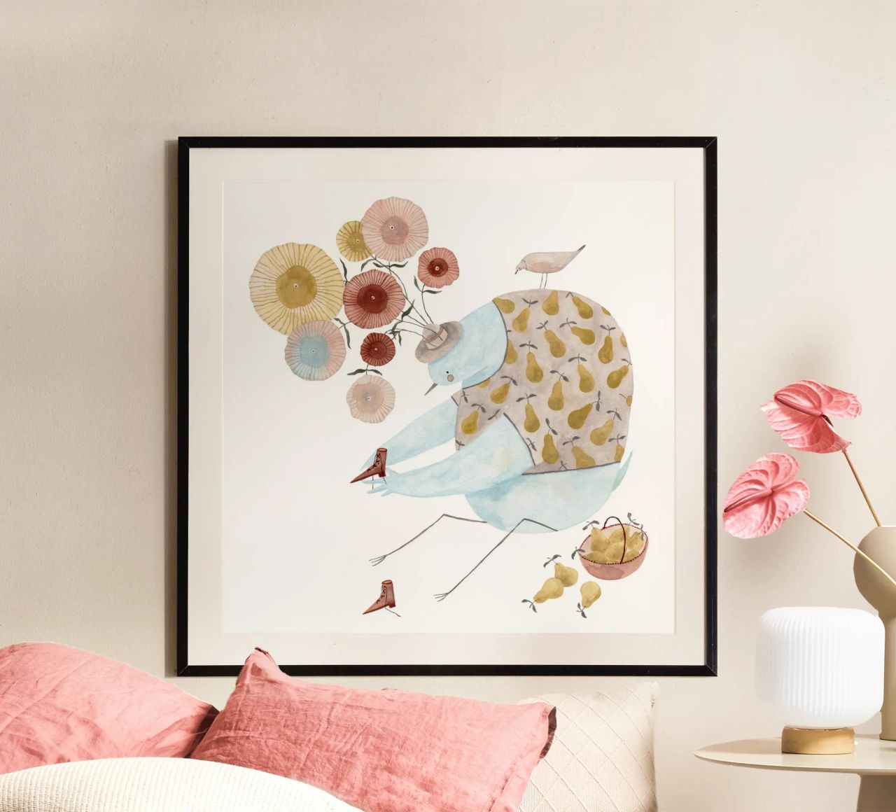 Claudia Voglhuber - Schuhe und Birnen poster van The Artcircle