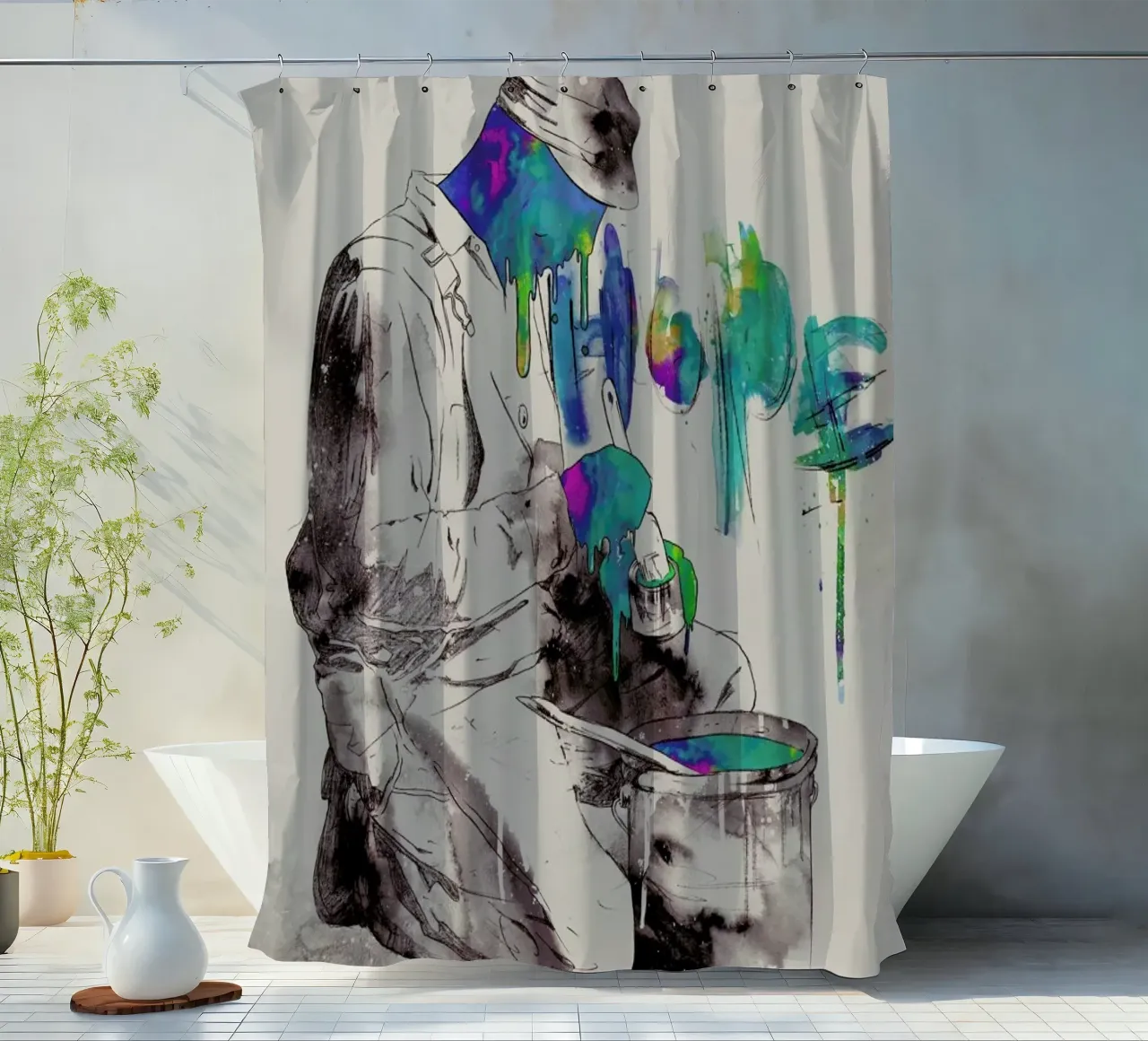 Dedication douchegordijn van Matheus Lopes Castro