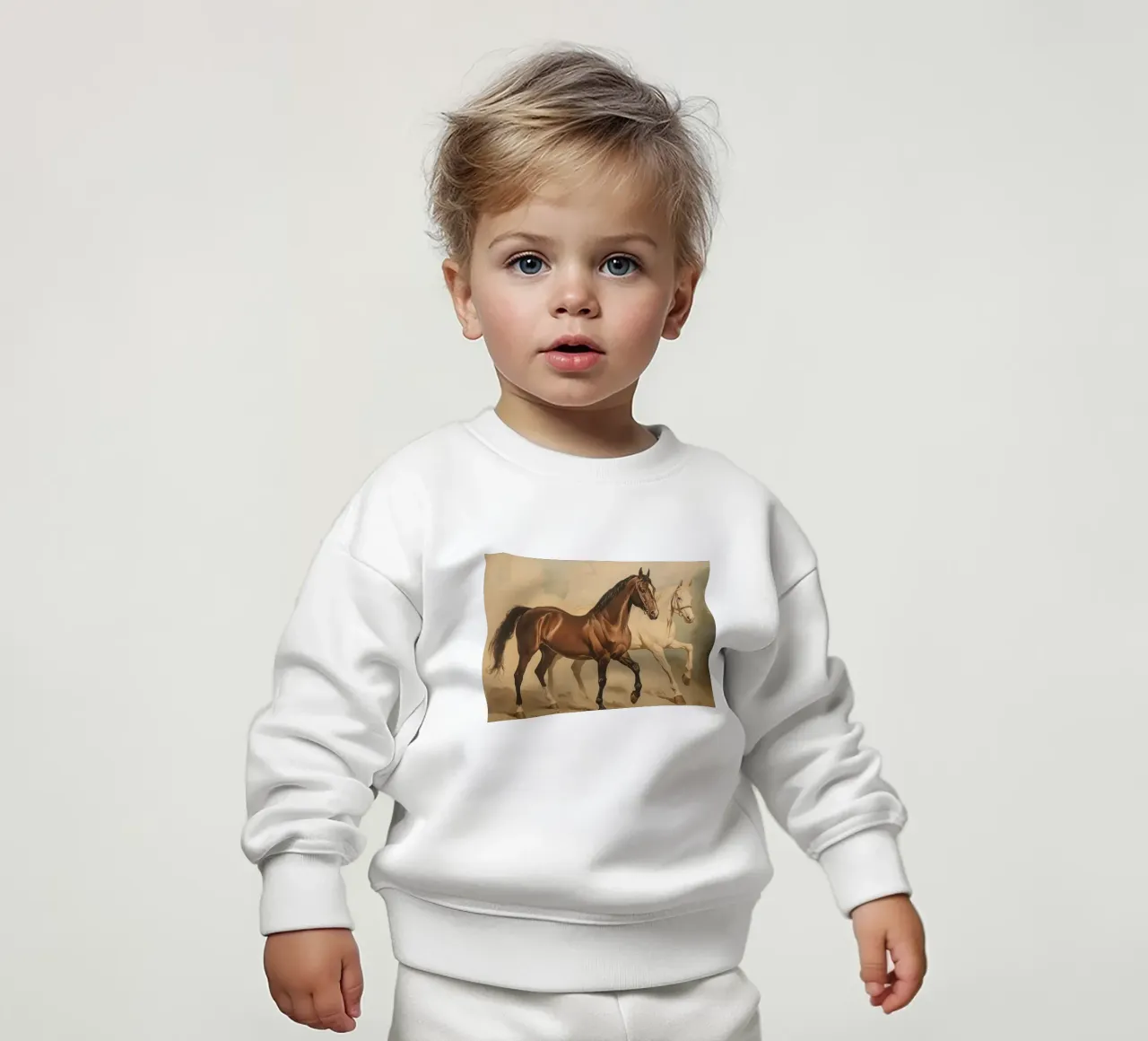 Cavalli al galoppo felpa neonato da Melloi Art Print