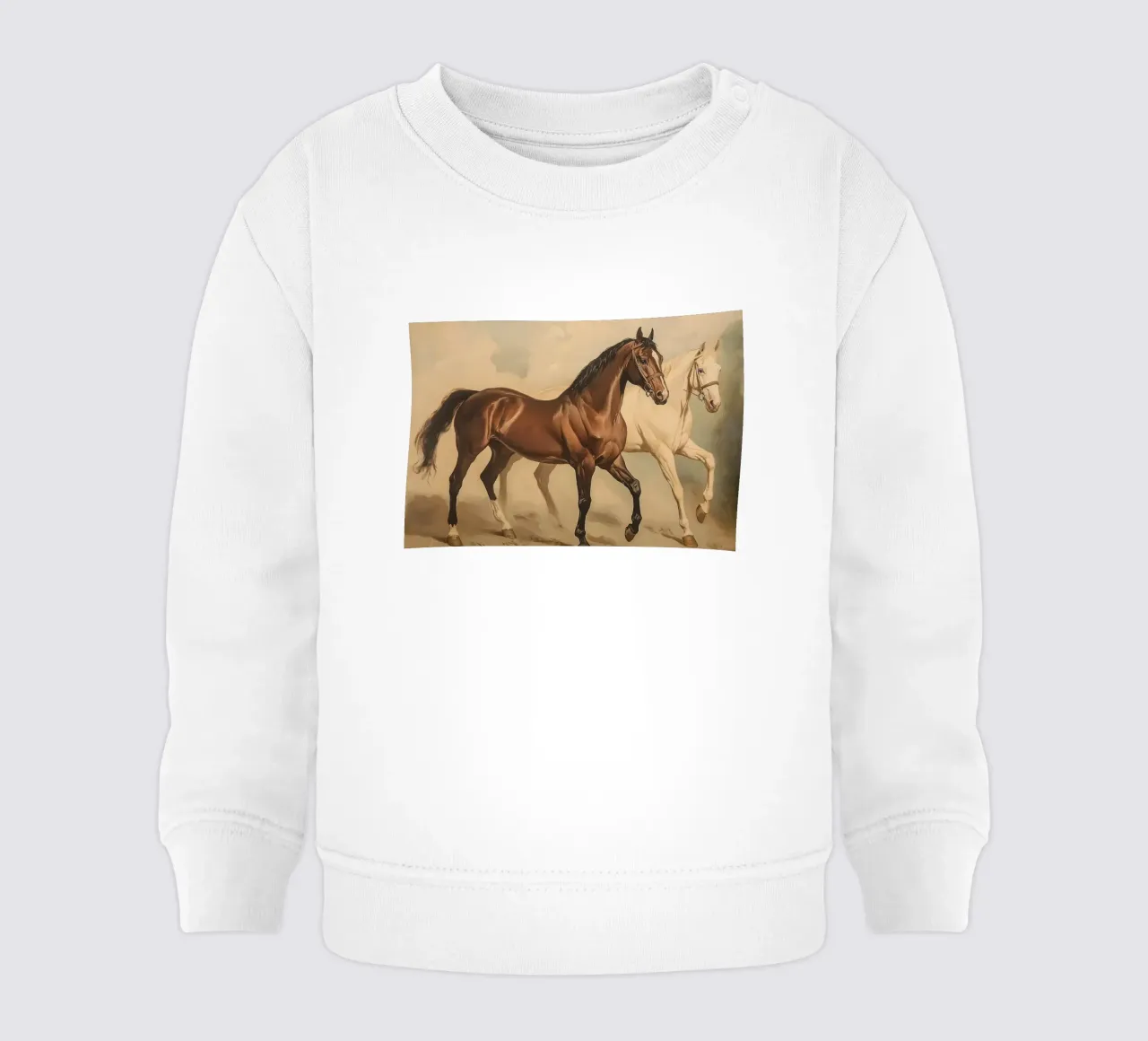 Cavalli al galoppo felpa neonato da Melloi Art Print