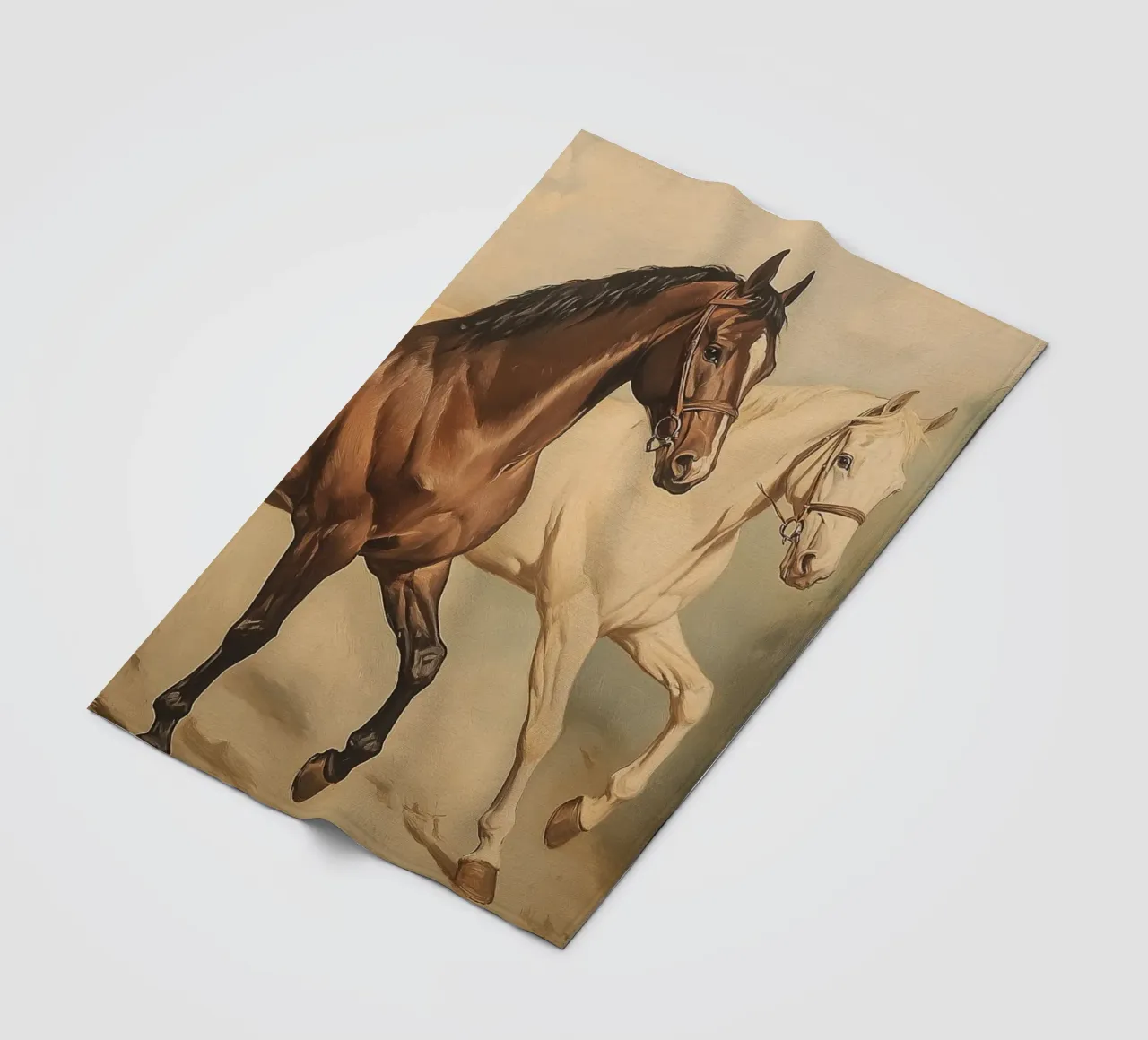 Cavalli al galoppo coperta in pile da Melloi Art Print