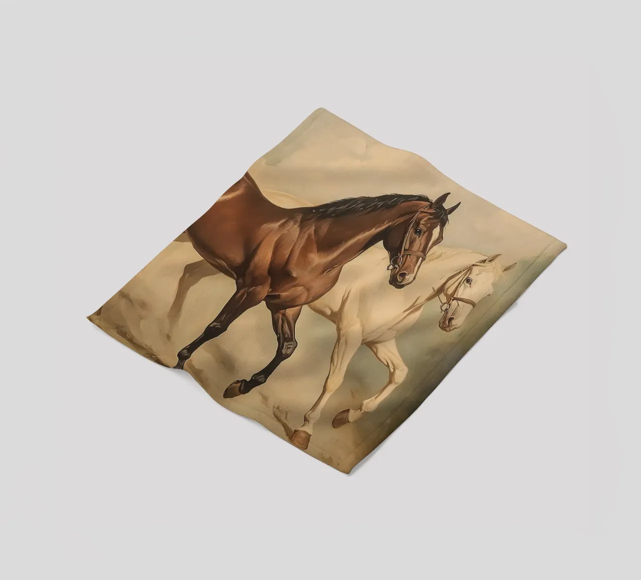 Cavalli al galoppo coperta in pile da Melloi Art Print