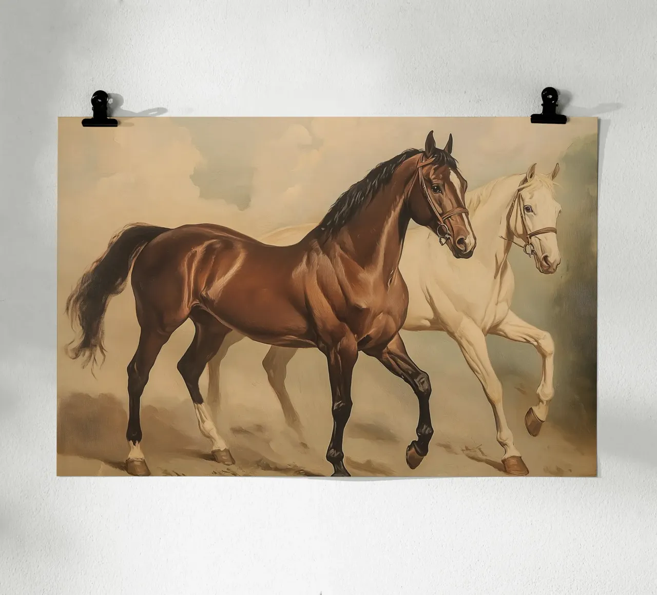 Cavalli al galoppo carta hahnemühle da Melloi Art Print