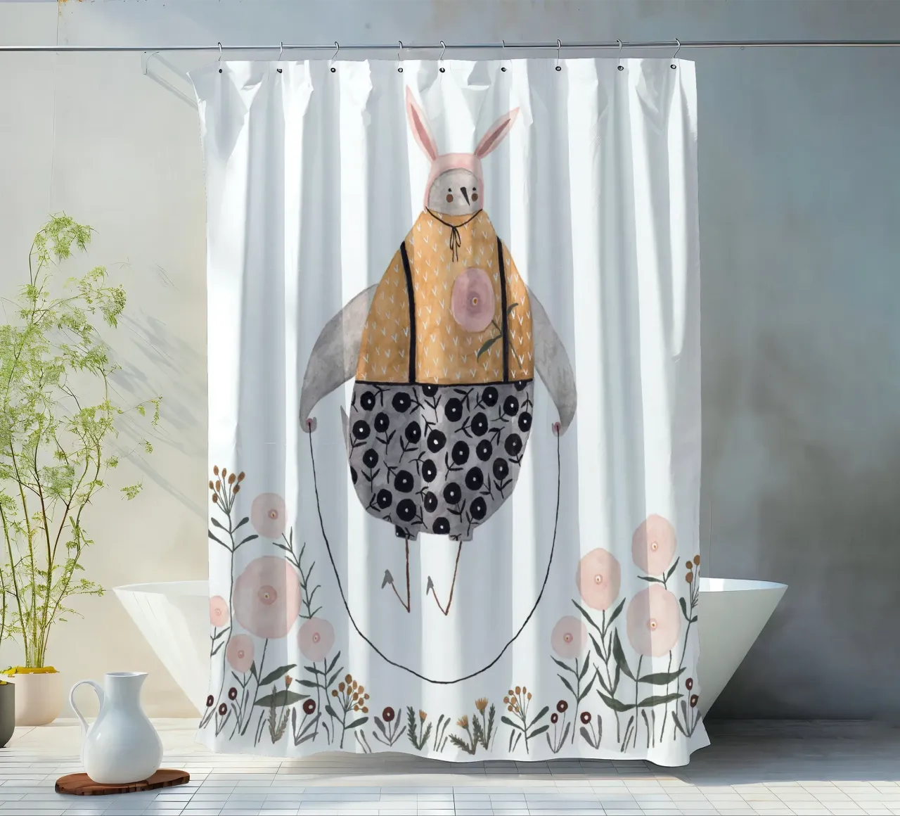 Claudia Voglhuber - Springseil springen tenda da doccia da The Artcircle
