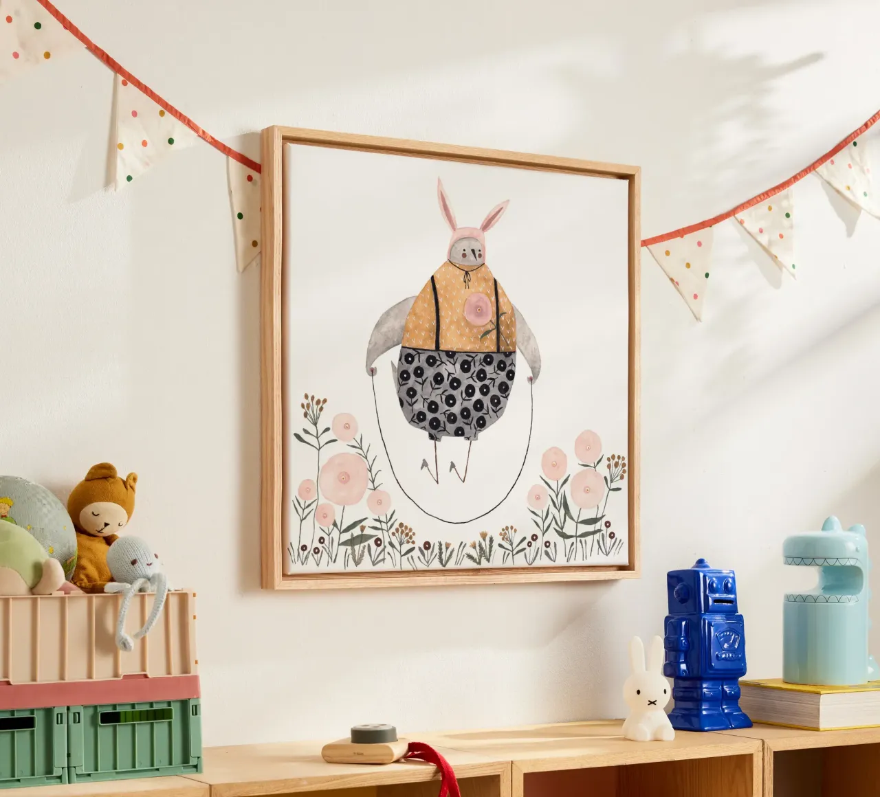 Claudia Voglhuber - Springseil springen canvas van The Artcircle