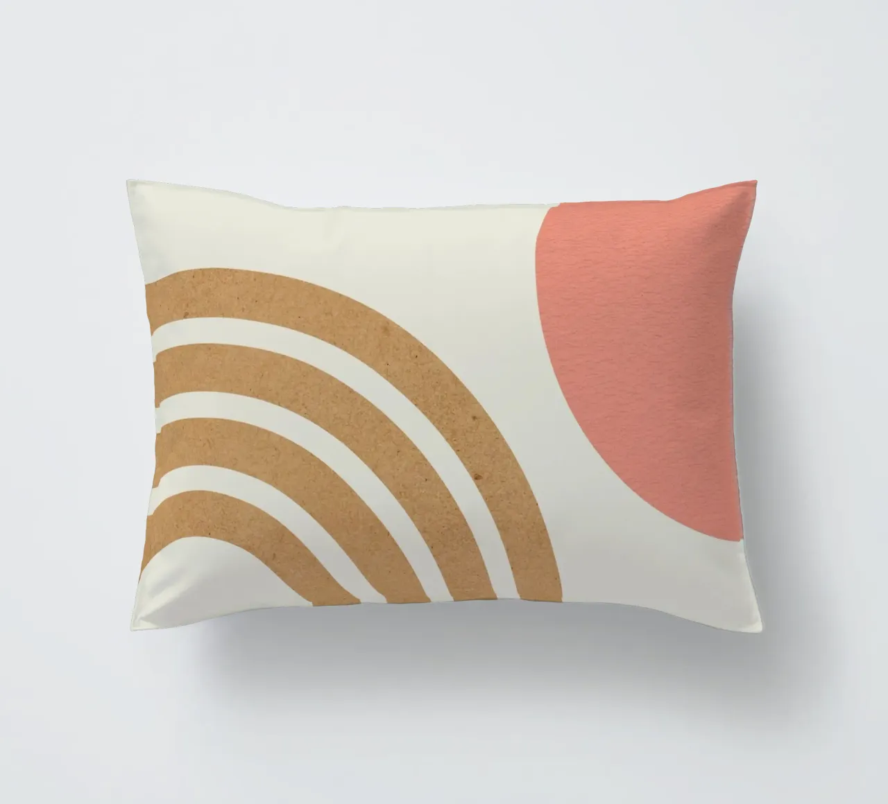 Arcobaleno rosa e oro di metà secolo cuscino da MoonlightPrint