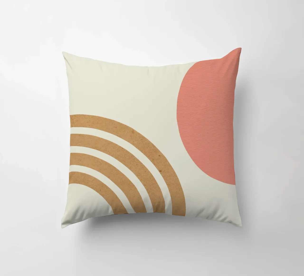Arcobaleno rosa e oro di metà secolo cuscino da MoonlightPrint