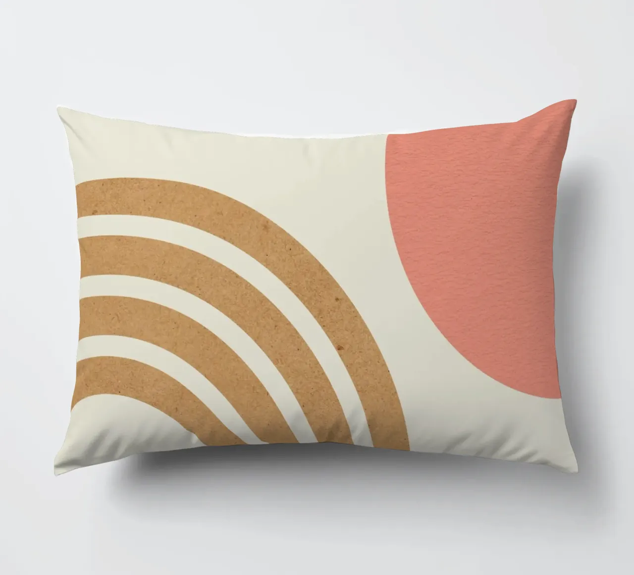 Arcobaleno rosa e oro di metà secolo cuscino da MoonlightPrint