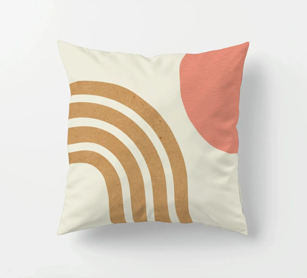 Arcobaleno rosa e oro di metà secolo cuscino da MoonlightPrint
