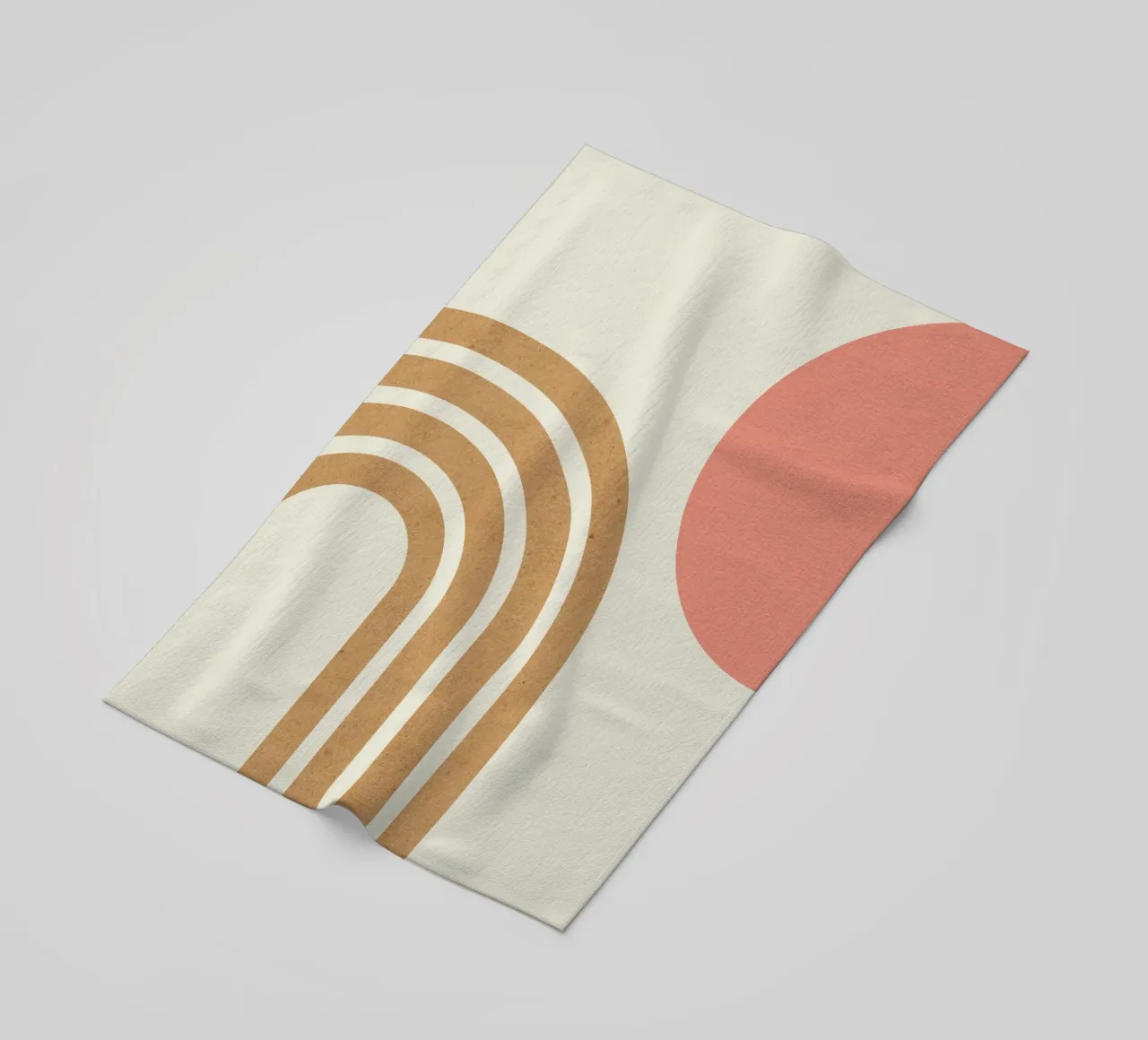 Arcobaleno rosa e oro di metà secolo telo mare da MoonlightPrint