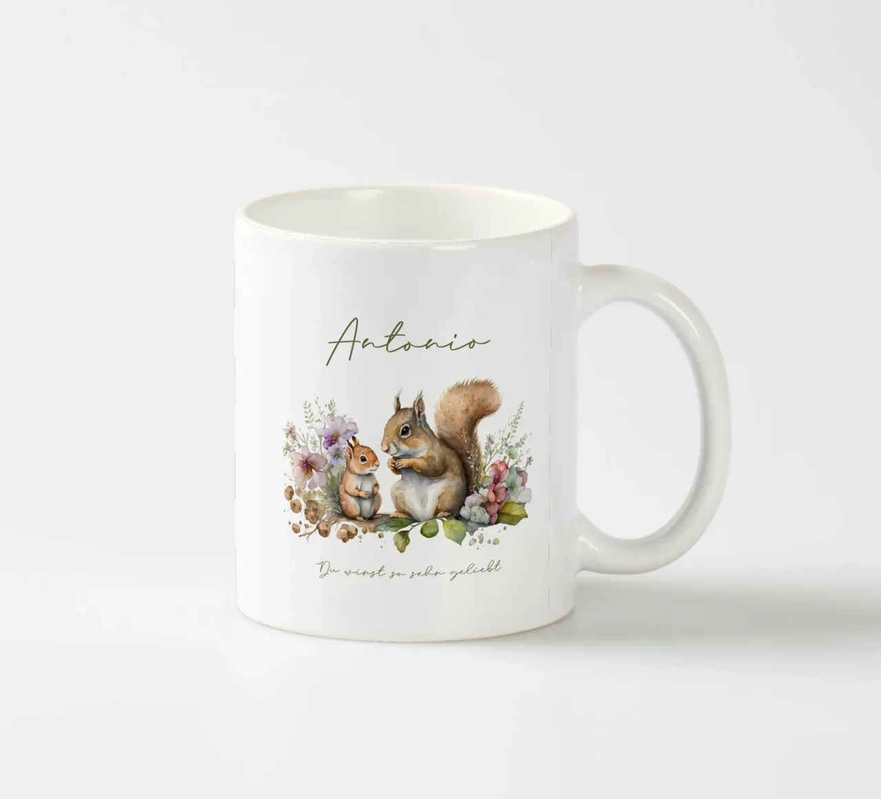 Waschbär und Eichhörnchen tazza in ceramica da Ohkimiko