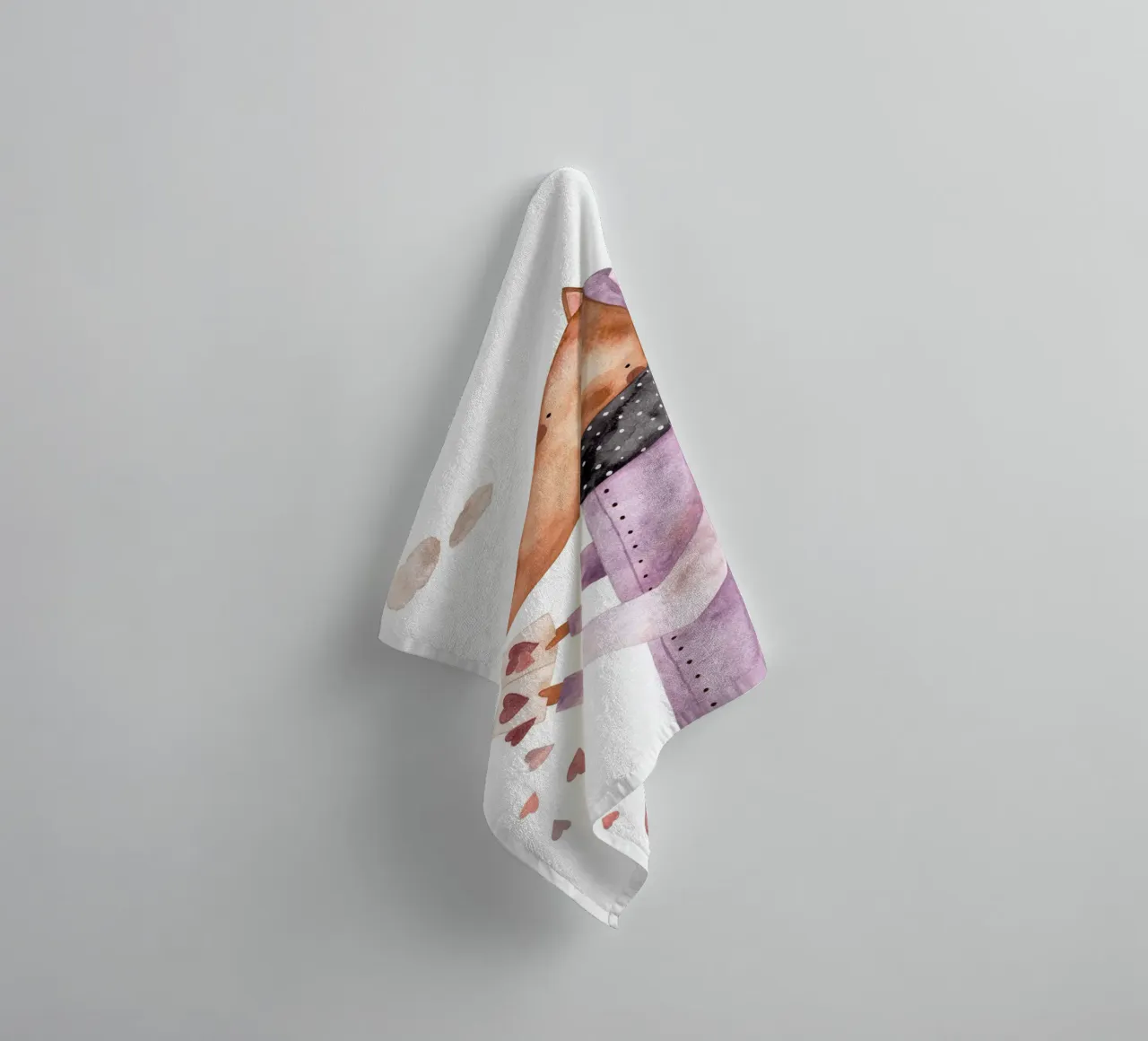Claudia Voglhuber - Fuchs am Valentinstags asciugamano da bagno da The Artcircle