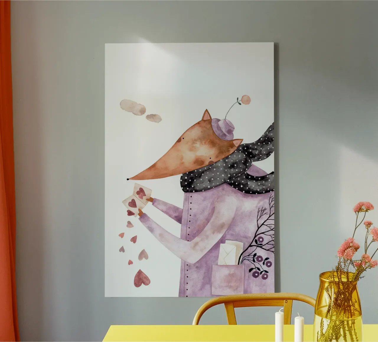 Claudia Voglhuber - Fuchs am Valentinstags tela con Cornice a cassetta da The Artcircle