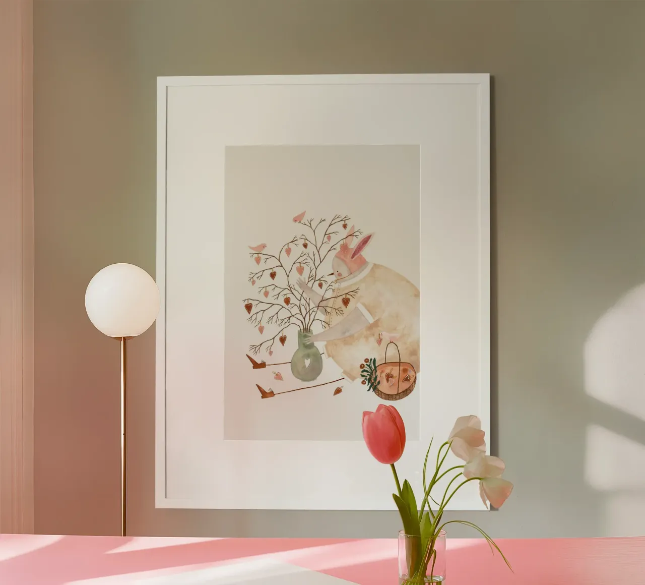 Claudia Voglhuber - Vase der Liebe poster con telaio in plastica da The Artcircle