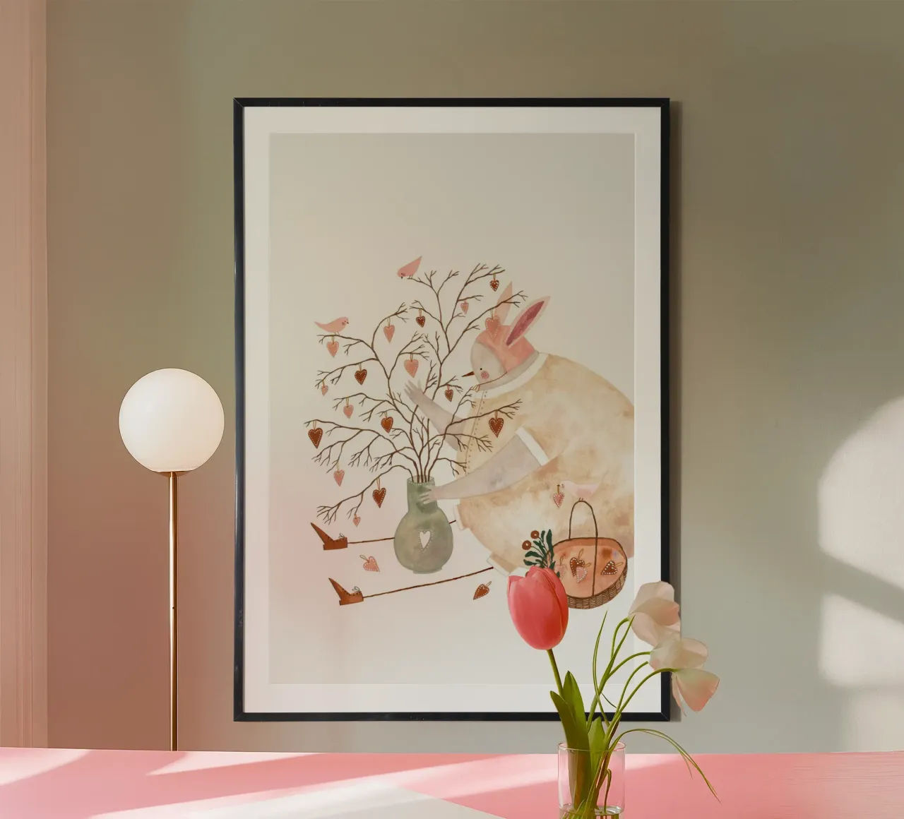 Claudia Voglhuber - Vase der Liebe poster con telaio in plastica da The Artcircle