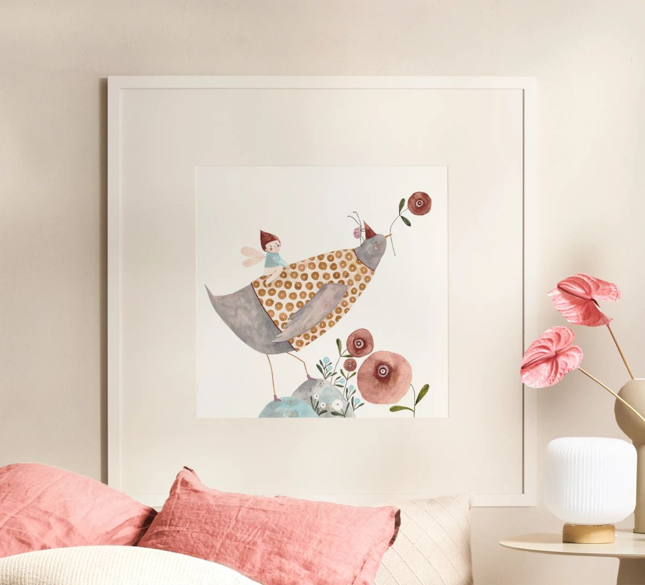 Claudia Voglhuber - Vogelabenteuer poster by The Artcircle