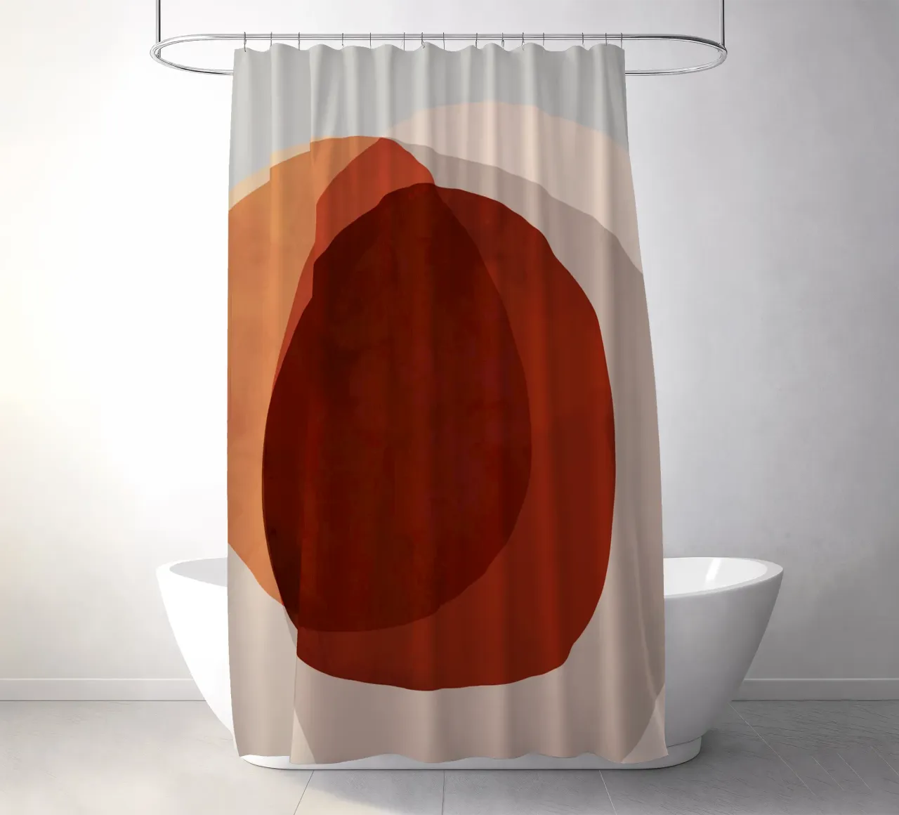 Abstract Shapes 13 | Brown, Terracotta, Rust, Neutrals tenda da doccia da sabidussi