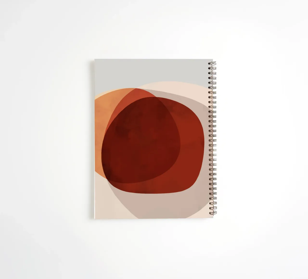 Abstract Shapes 13 | Brown, Terracotta, Rust, Neutrals spiral notebook by sabidussi