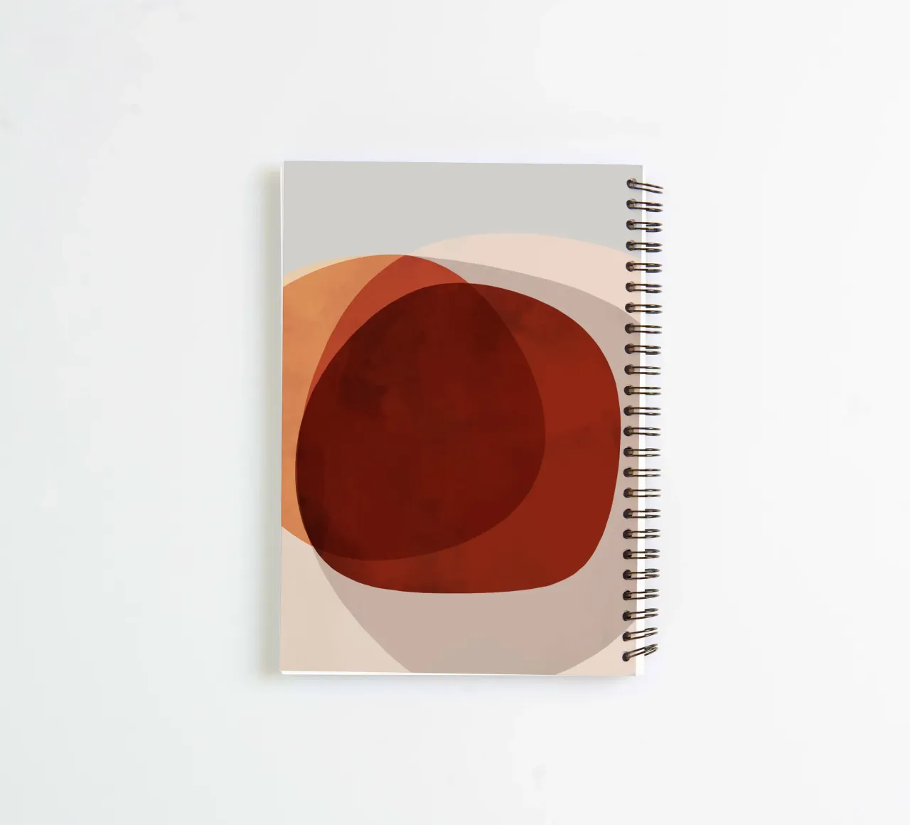 Abstract Shapes 13 | Brown, Terracotta, Rust, Neutrals spiral notebook by sabidussi