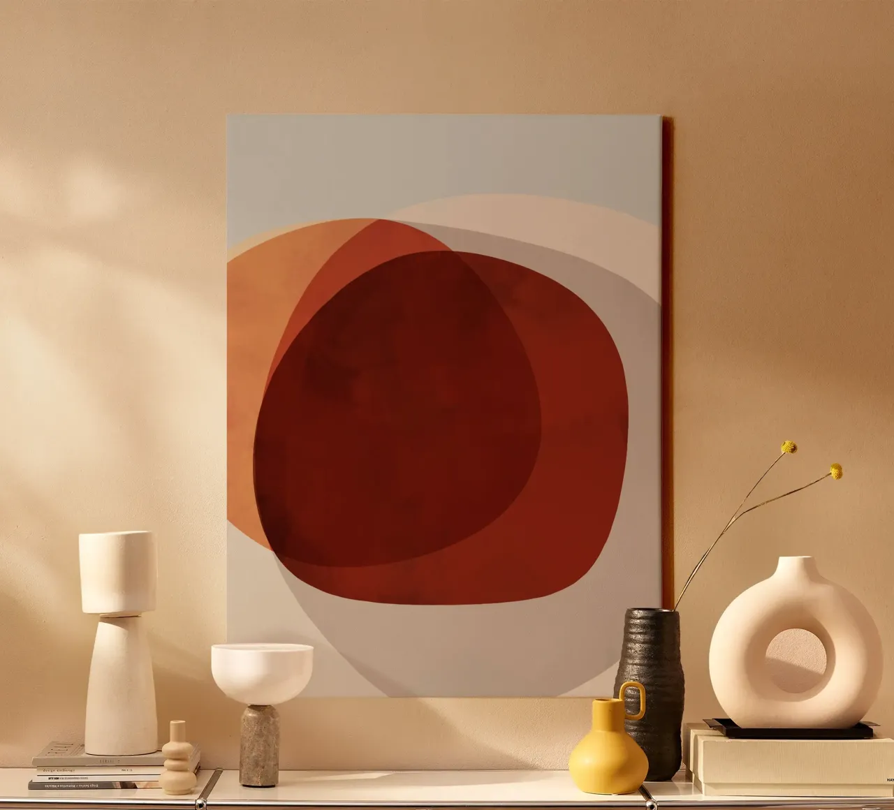 Abstract Shapes 13 | Brown, Terracotta, Rust, Neutrals tela da sabidussi