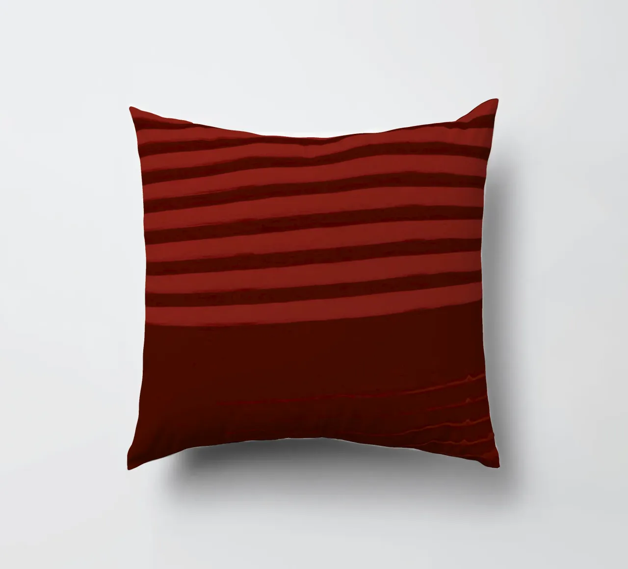 Shutter Studies 3A | Minimal Shape Abstract | Dark Red Brown Kissen von sabidussi