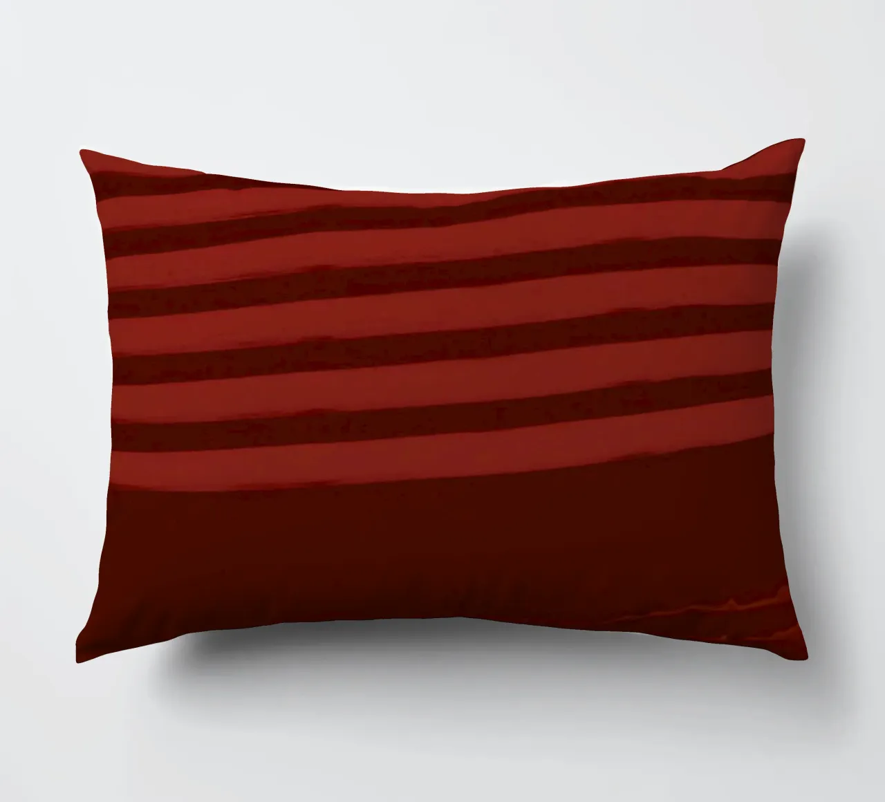 Shutter Studies 3A | Minimal Shape Abstract | Dark Red Brown Kissen von sabidussi