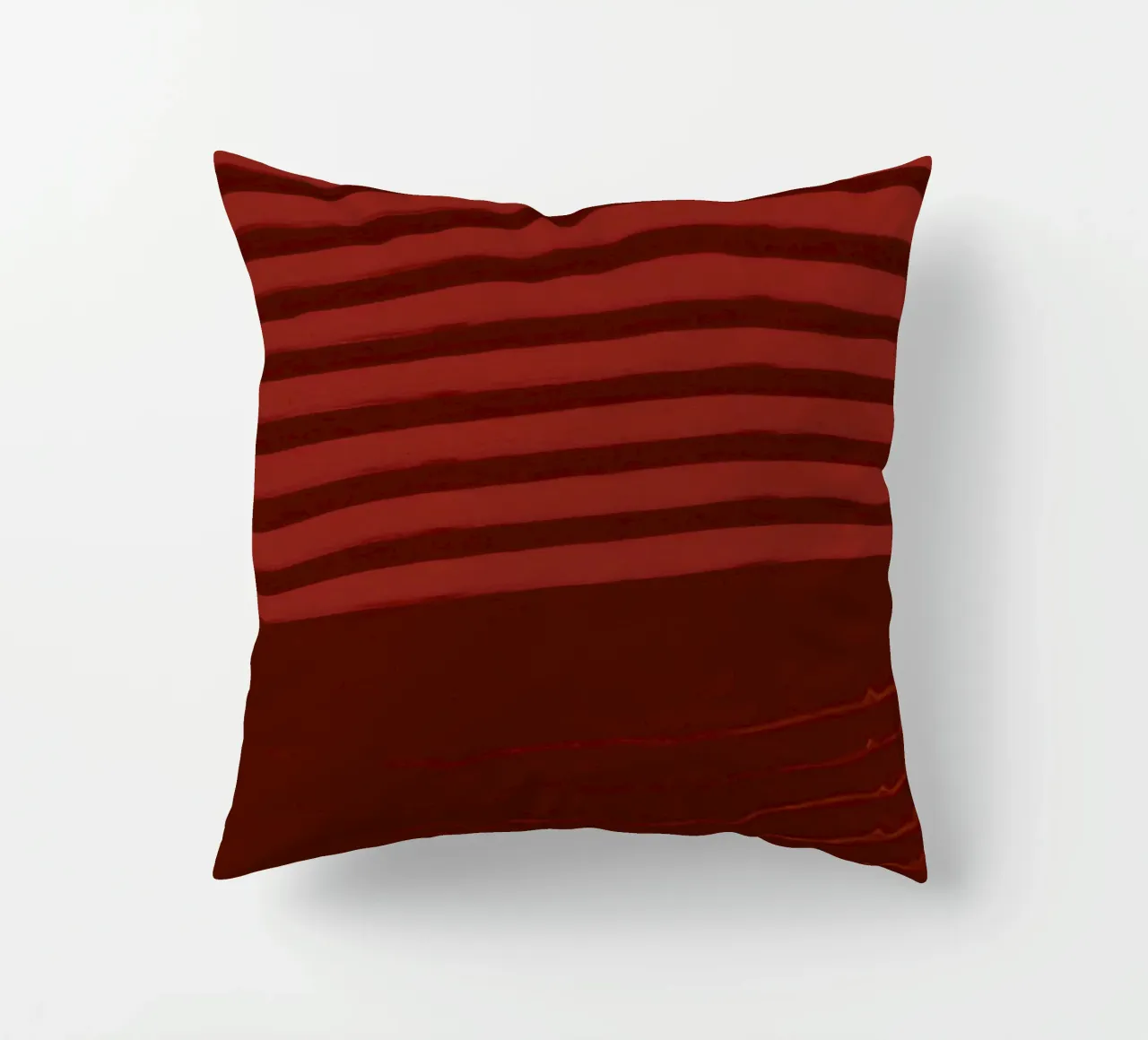 Shutter Studies 3A | Minimal Shape Abstract | Dark Red Brown Kissen von sabidussi