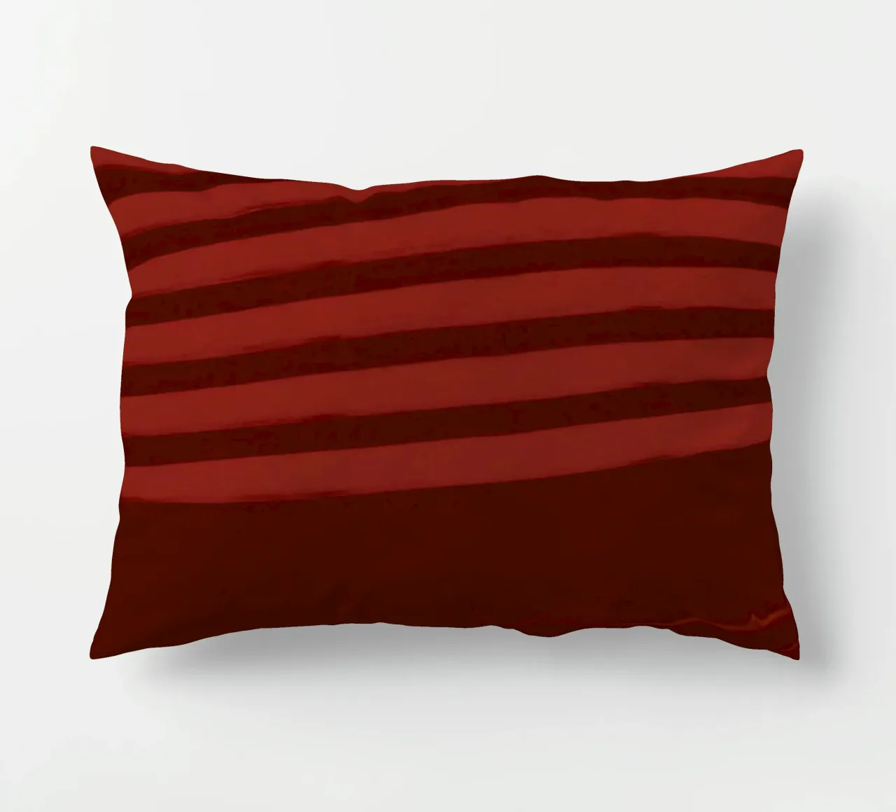 Shutter Studies 3A | Minimal Shape Abstract | Dark Red Brown Kissen von sabidussi