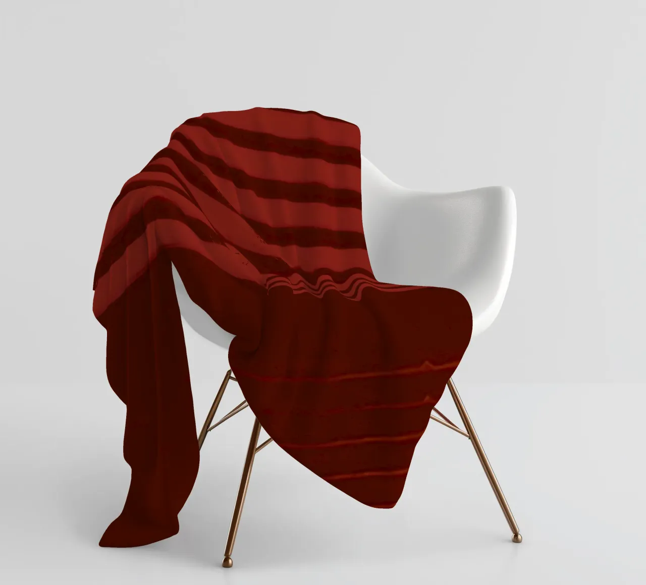 Shutter Studies 3A | Minimal Shape Abstract | Dark Red Brown coperta in pile da sabidussi