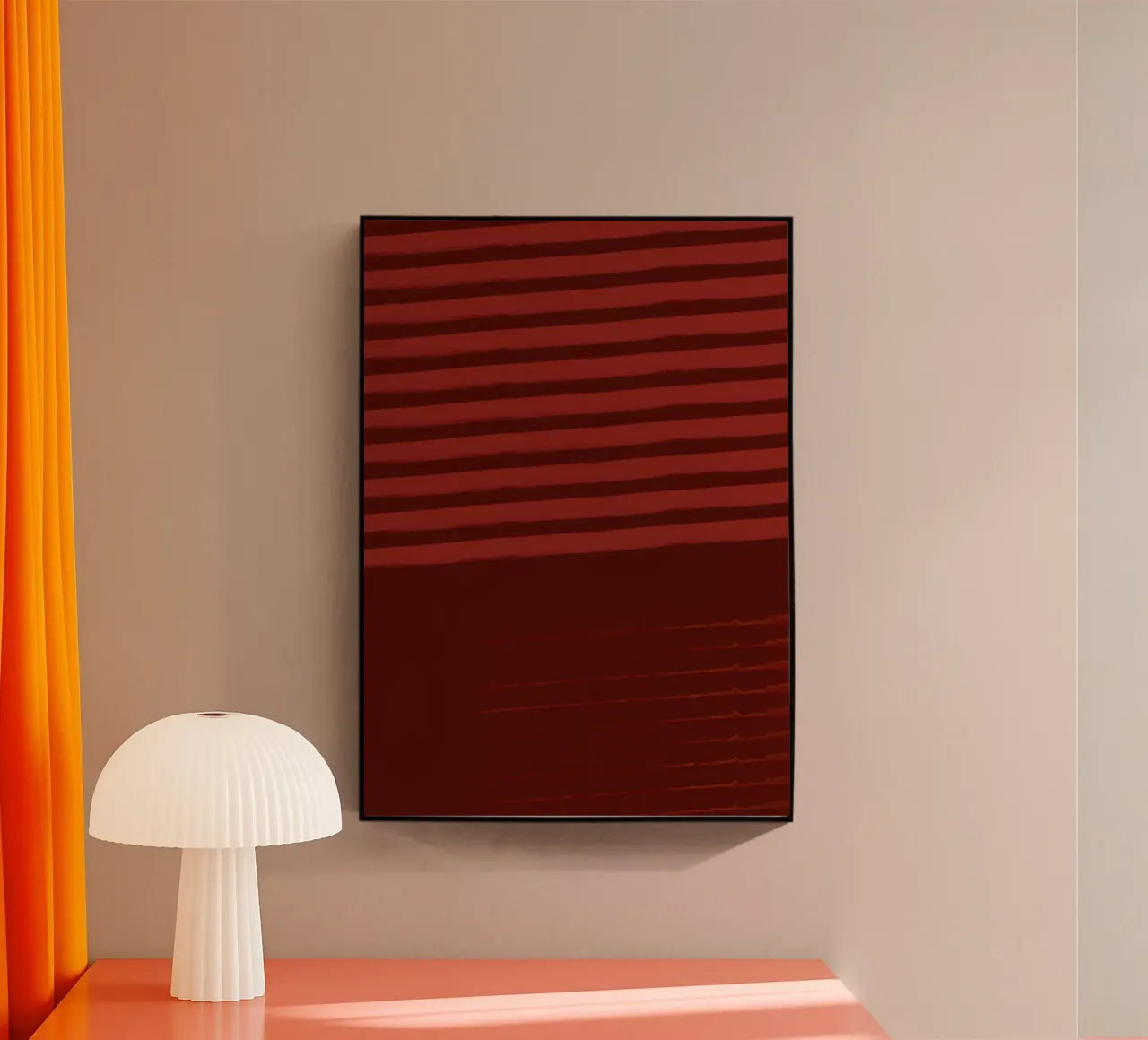 Shutter Studies 3A | Minimal Shape Abstract | Dark Red Brown plexiglass da sabidussi