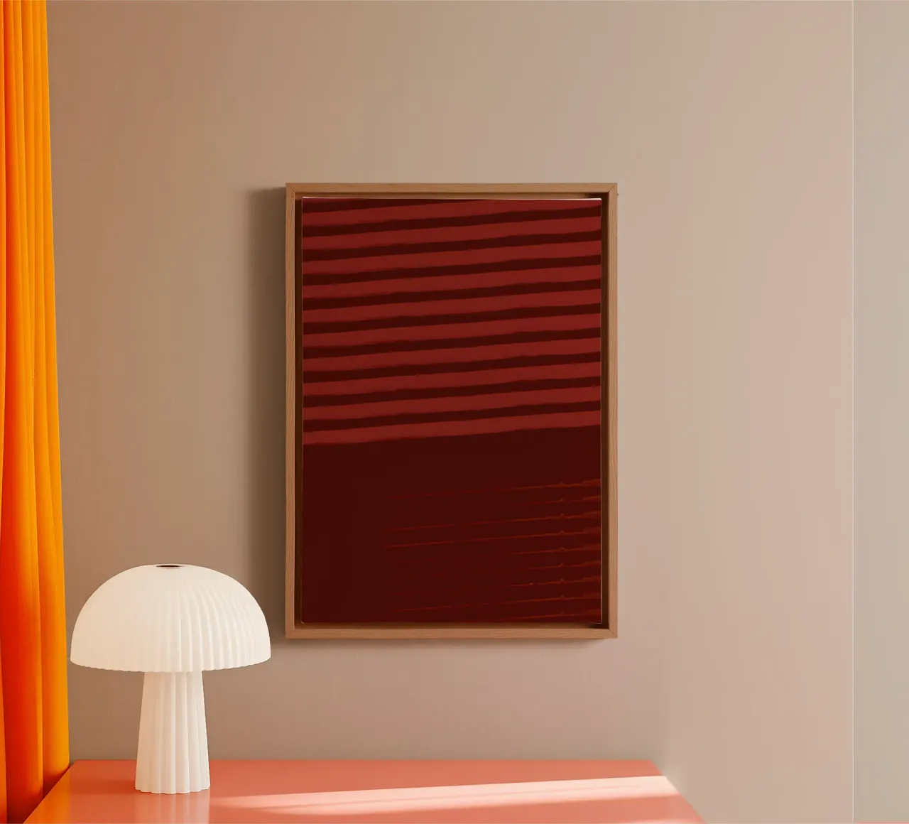 Shutter Studies 3A | Minimal Shape Abstract | Dark Red Brown tela da sabidussi
