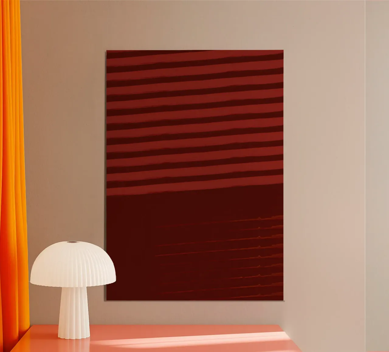 Shutter Studies 3A | Minimal Shape Abstract | Dark Red Brown carta hahnemühle da sabidussi