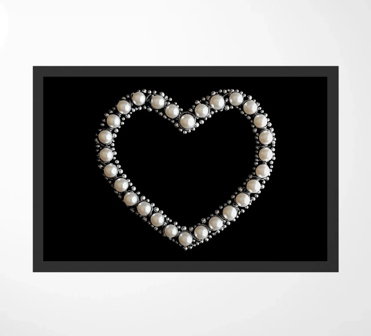 Perla d'argento a cuore | Motivo della camicia zerbino da Autofocus