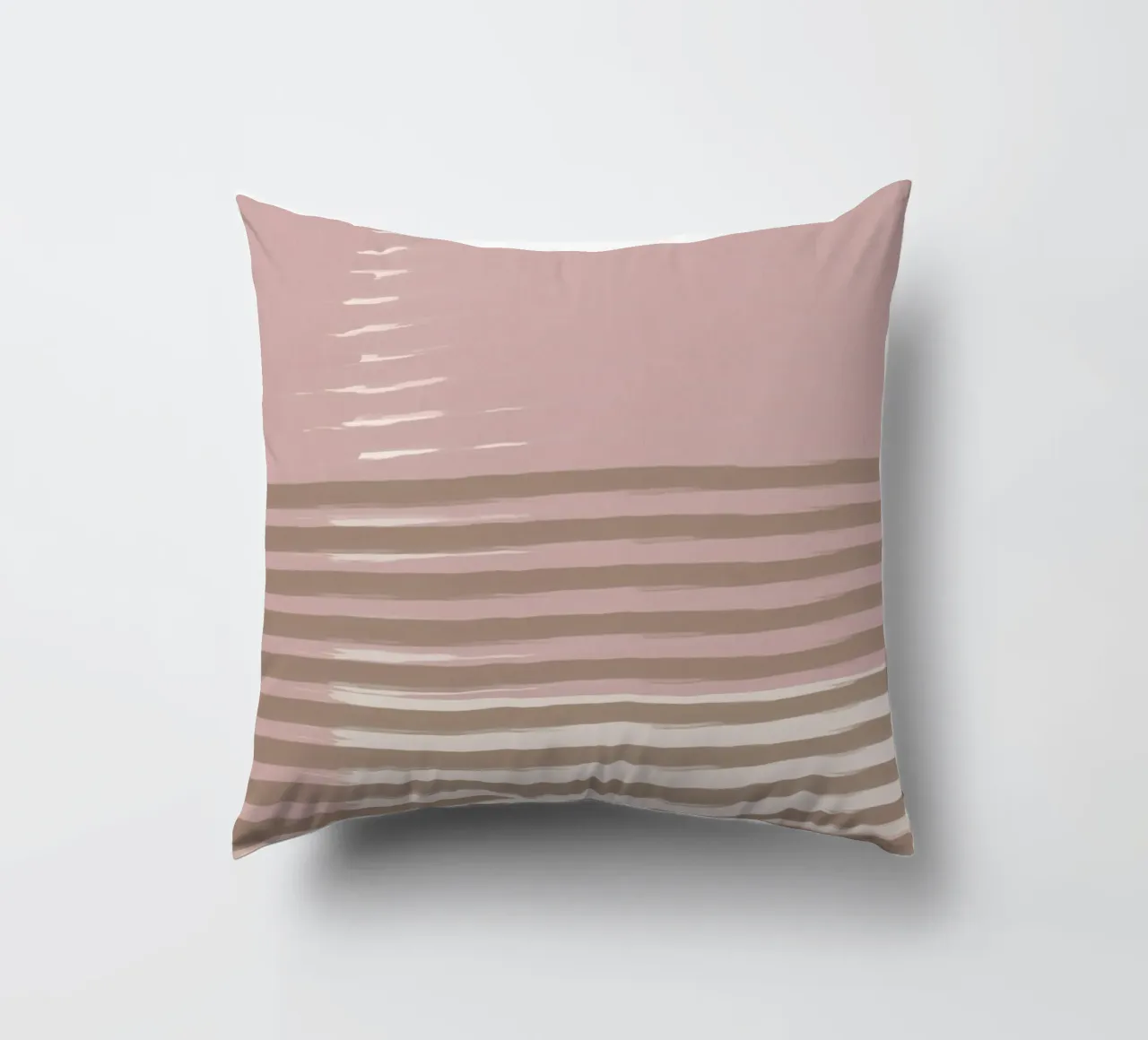 Shutter Studies 3B | Minimal Abstract | Dusty Pink & Taupe cuscino da sabidussi