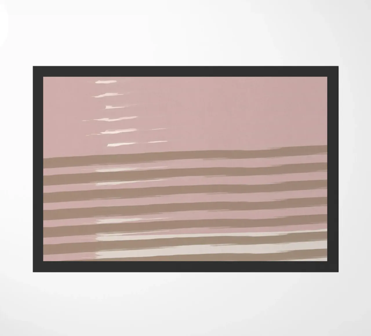 Shutter Studies 3B | Minimal Abstract | Dusty Pink & Taupe deurmat van sabidussi