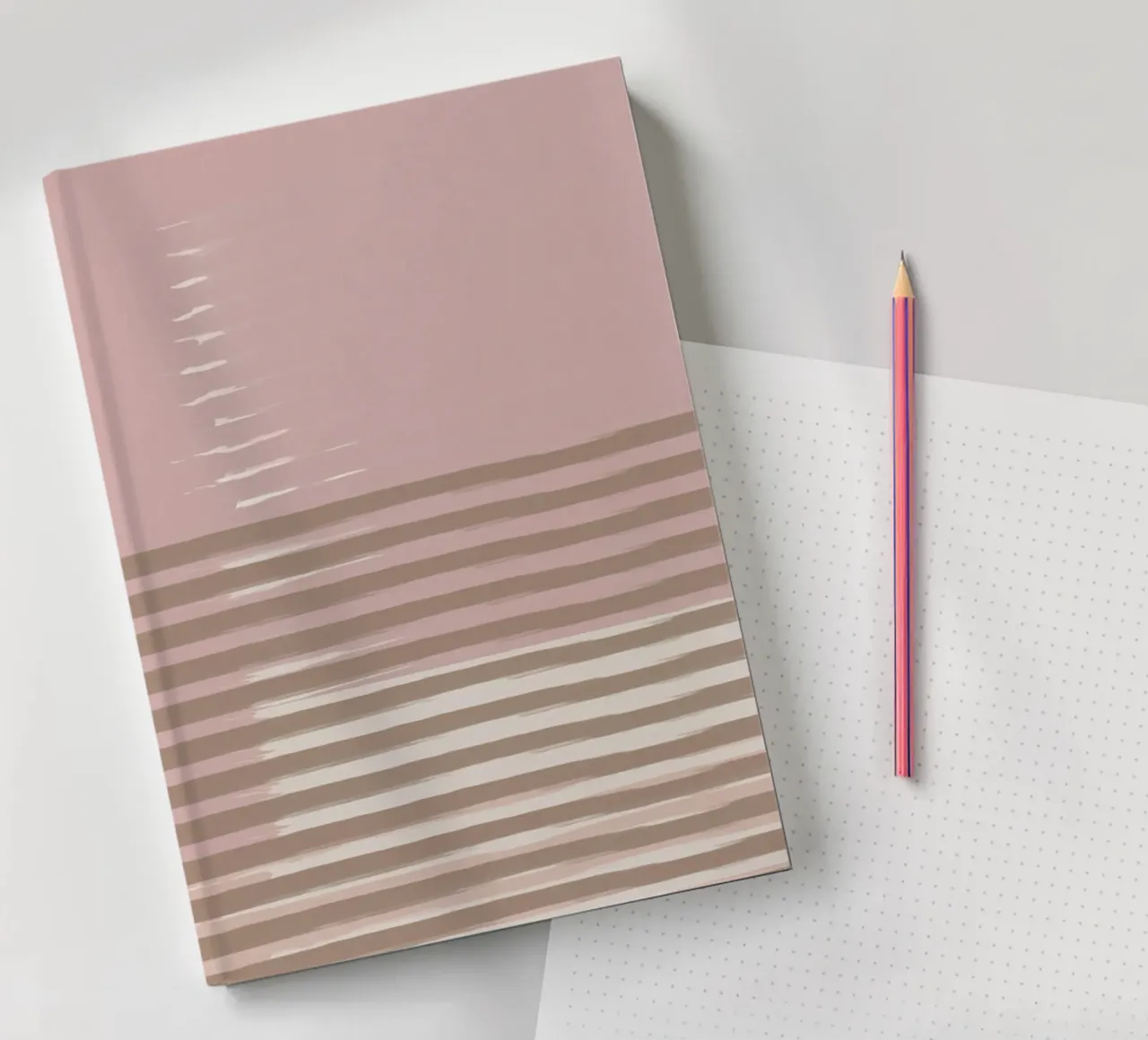 Shutter Studies 3B | Minimal Abstract | Dusty Pink & Taupe notebook by sabidussi