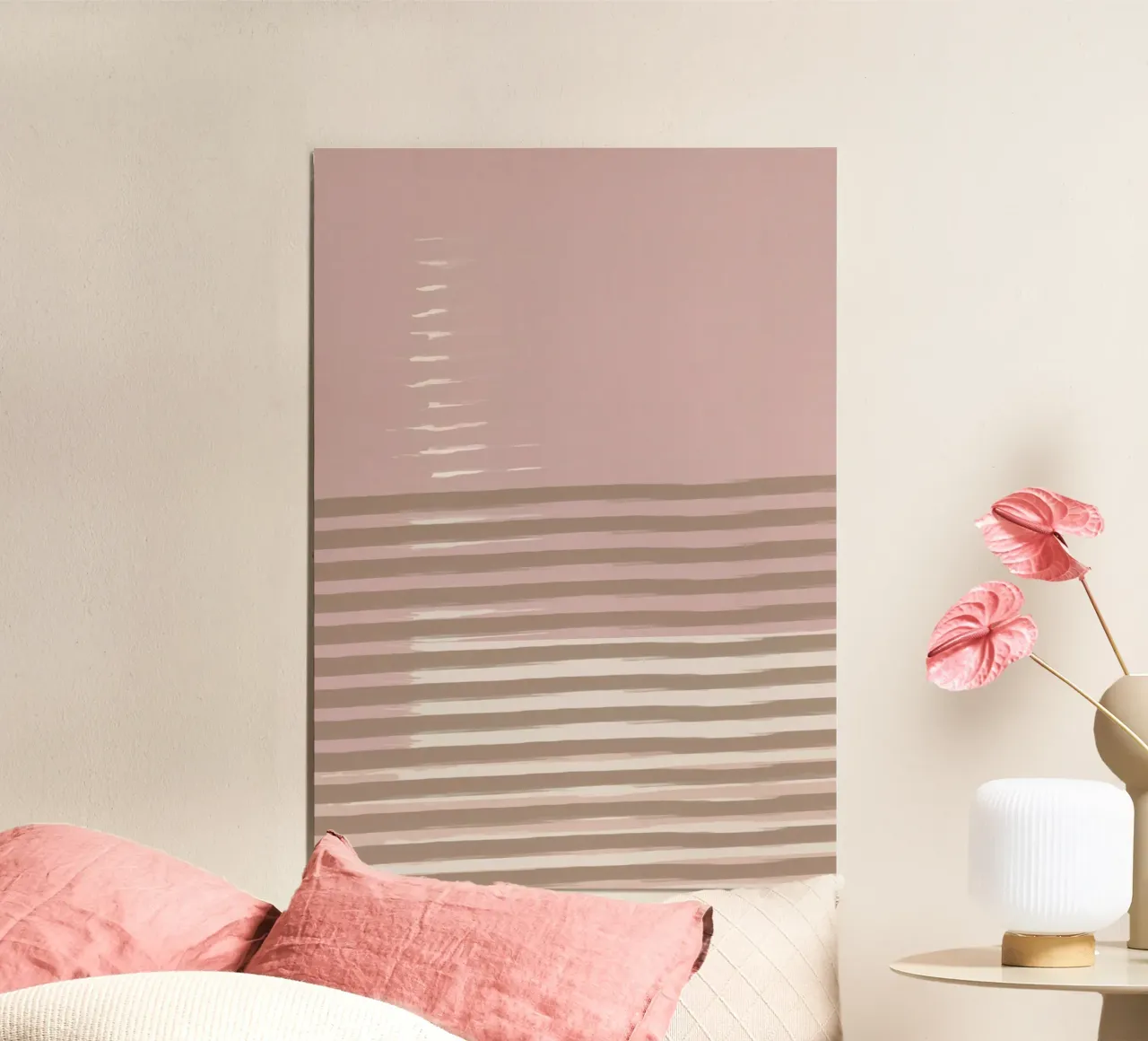 Shutter Studies 3B | Minimal Abstract | Dusty Pink & Taupe alluminio dibond da sabidussi