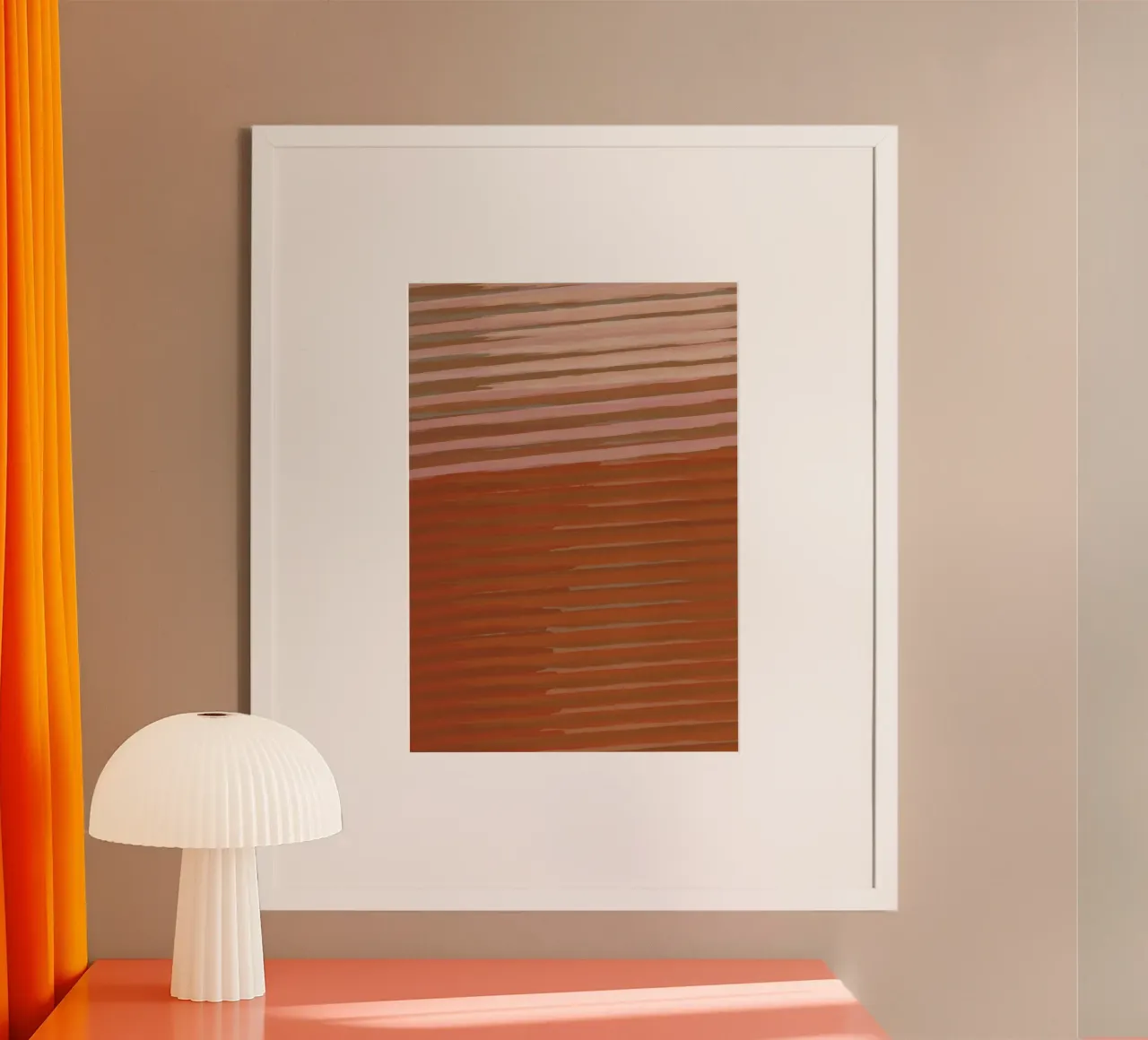 Shutter Studies 3C | Muted Orange, Pink, Cream carta hahnemühle da sabidussi