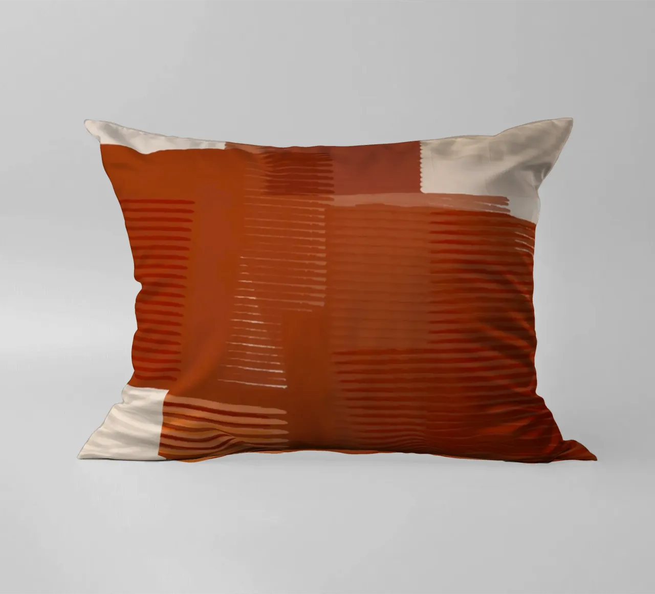 Shutter Studies 1 | Abstract Shape Minimalism | Terracotta decorative cushion by sabidussi