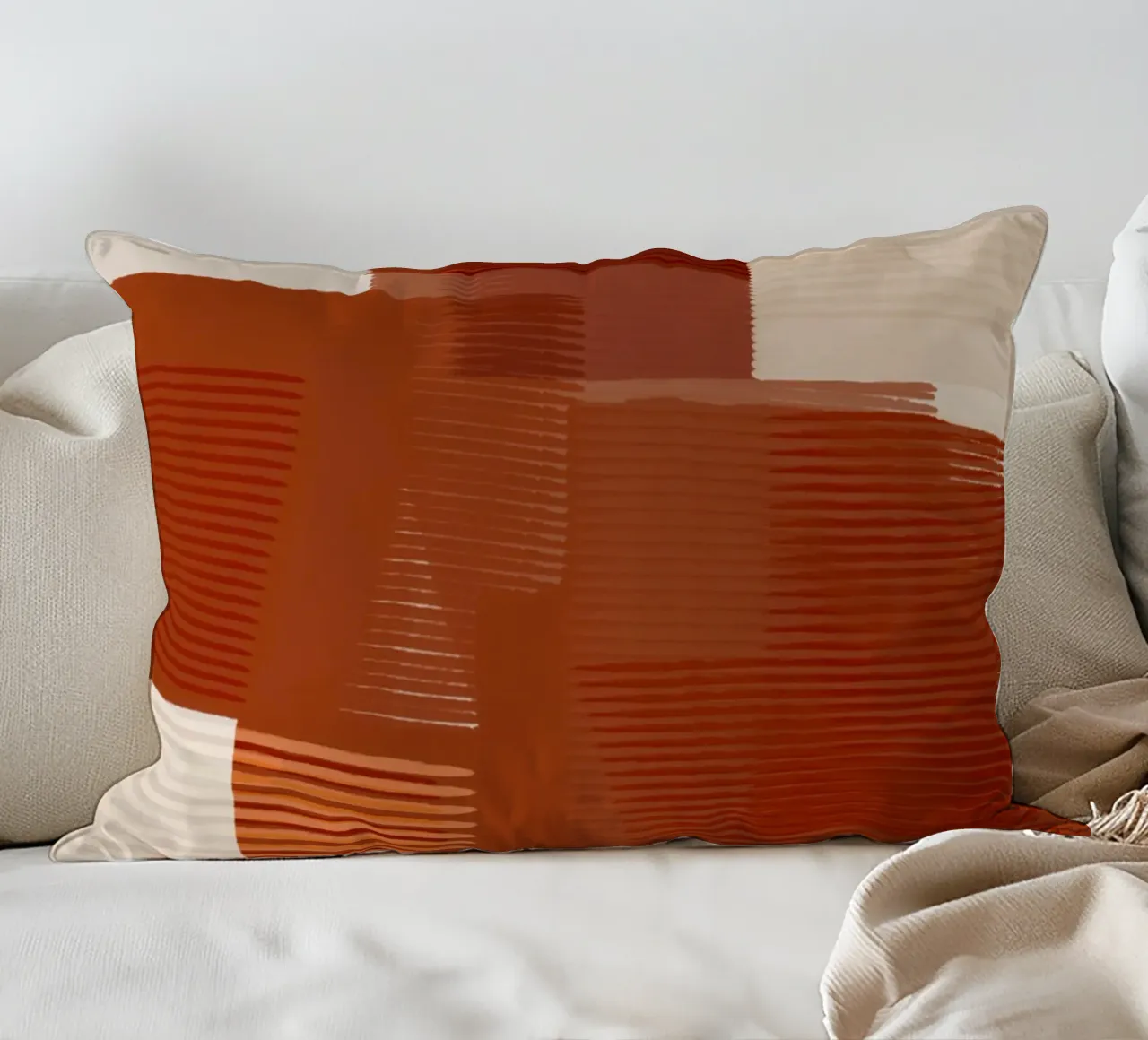 Shutter Studies 1 | Abstract Shape Minimalism | Terracotta Kissen von sabidussi