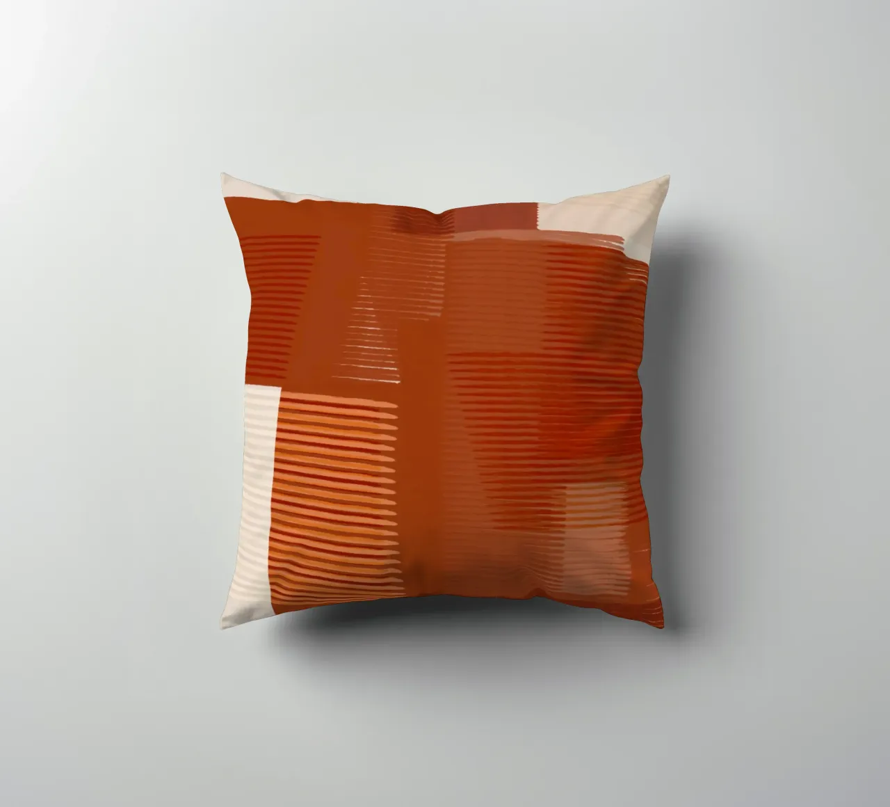 Shutter Studies 1 | Abstract Shape Minimalism | Terracotta Kissen von sabidussi