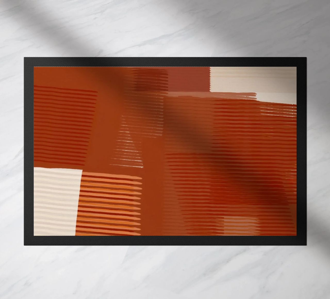 Shutter Studies 1 | Abstract Shape Minimalism | Terracotta Fußmatte von sabidussi