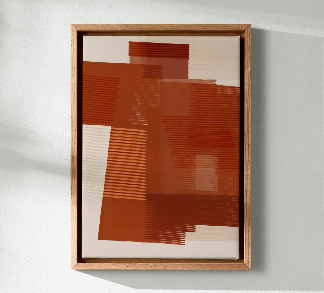 Shutter Studies 1 | Abstract Shape Minimalism | Terracotta Leinwand von sabidussi
