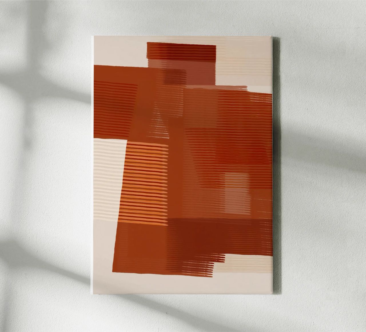 Shutter Studies 1 | Abstract Shape Minimalism | Terracotta Leinwand von sabidussi