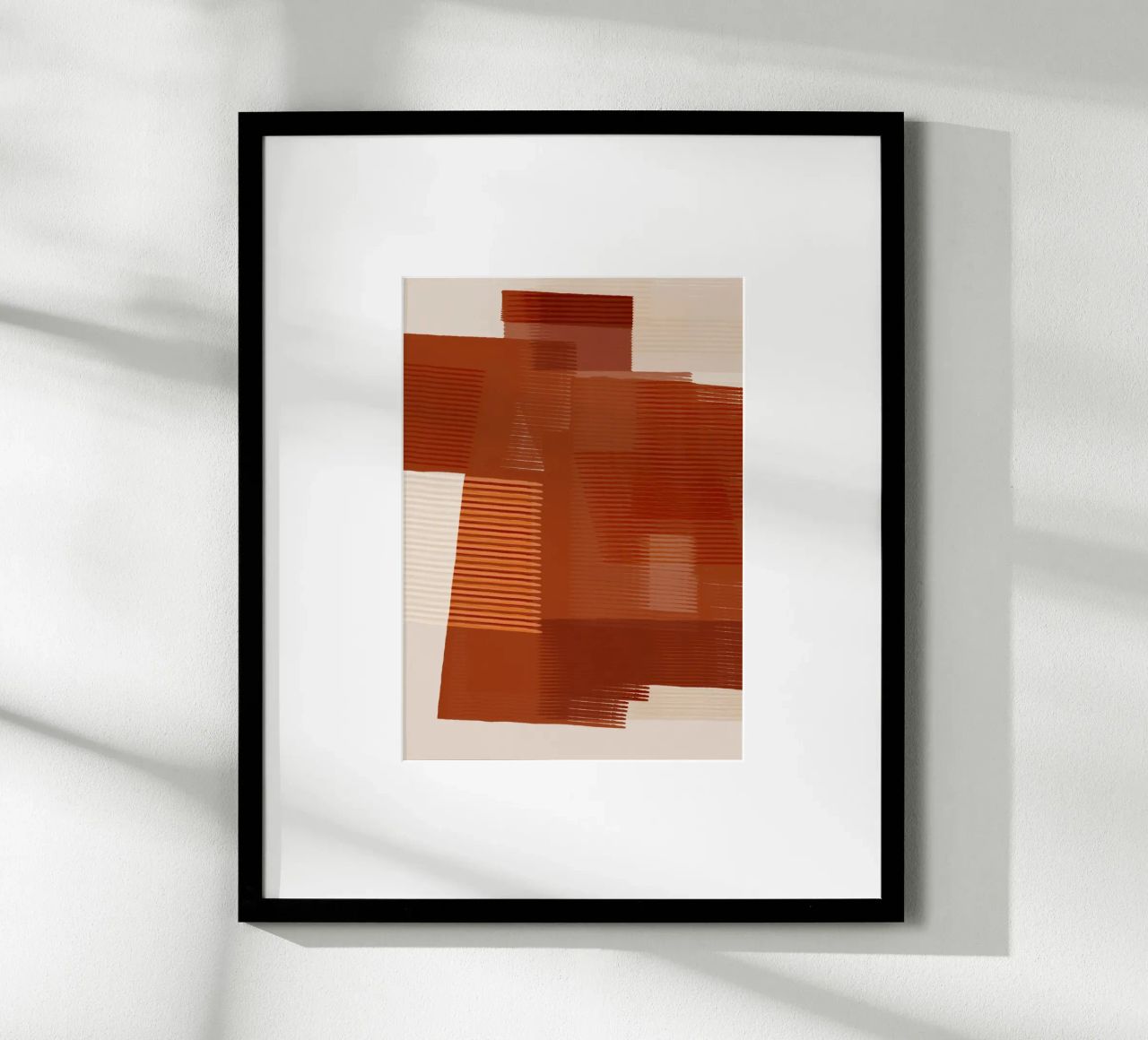 Shutter Studies 1 | Abstract Shape Minimalism | Terracotta Poster von sabidussi