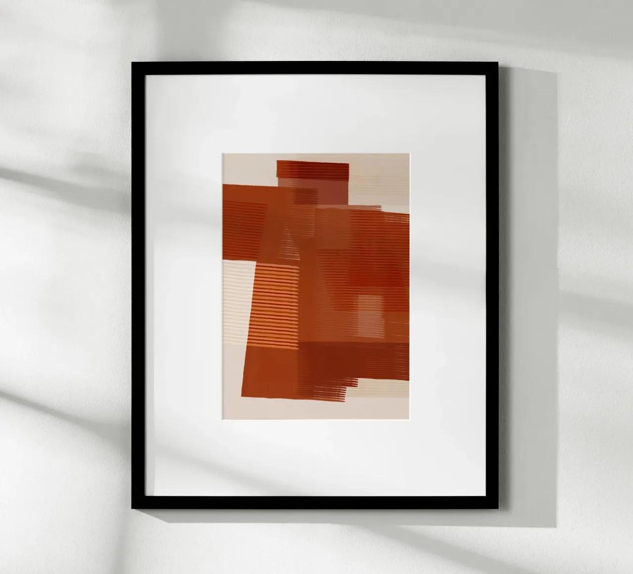 Shutter Studies 1 | Abstract Shape Minimalism | Terracotta carta hahnemühle da sabidussi