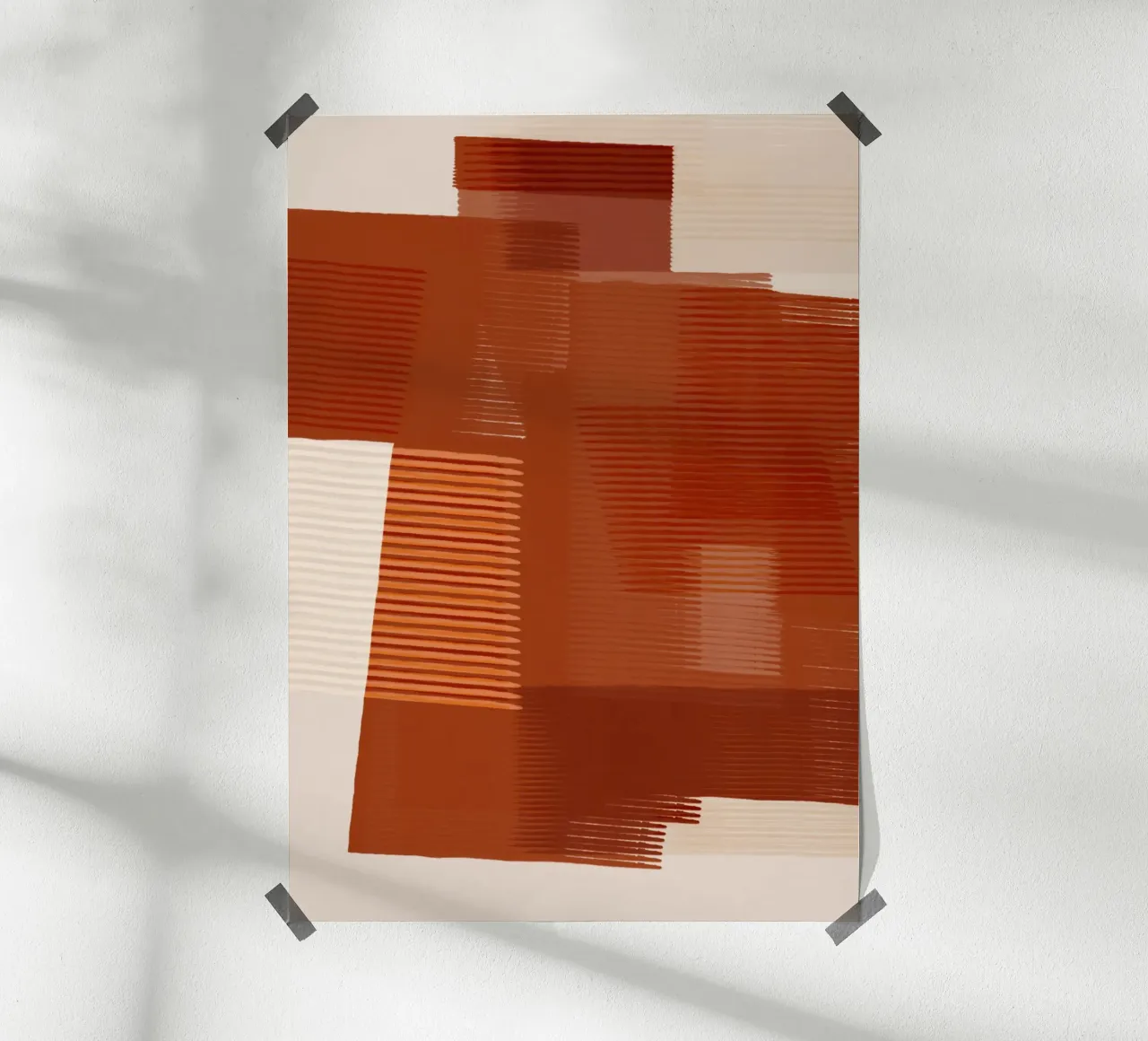 Shutter Studies 1 | Abstract Shape Minimalism | Terracotta carta hahnemühle da sabidussi