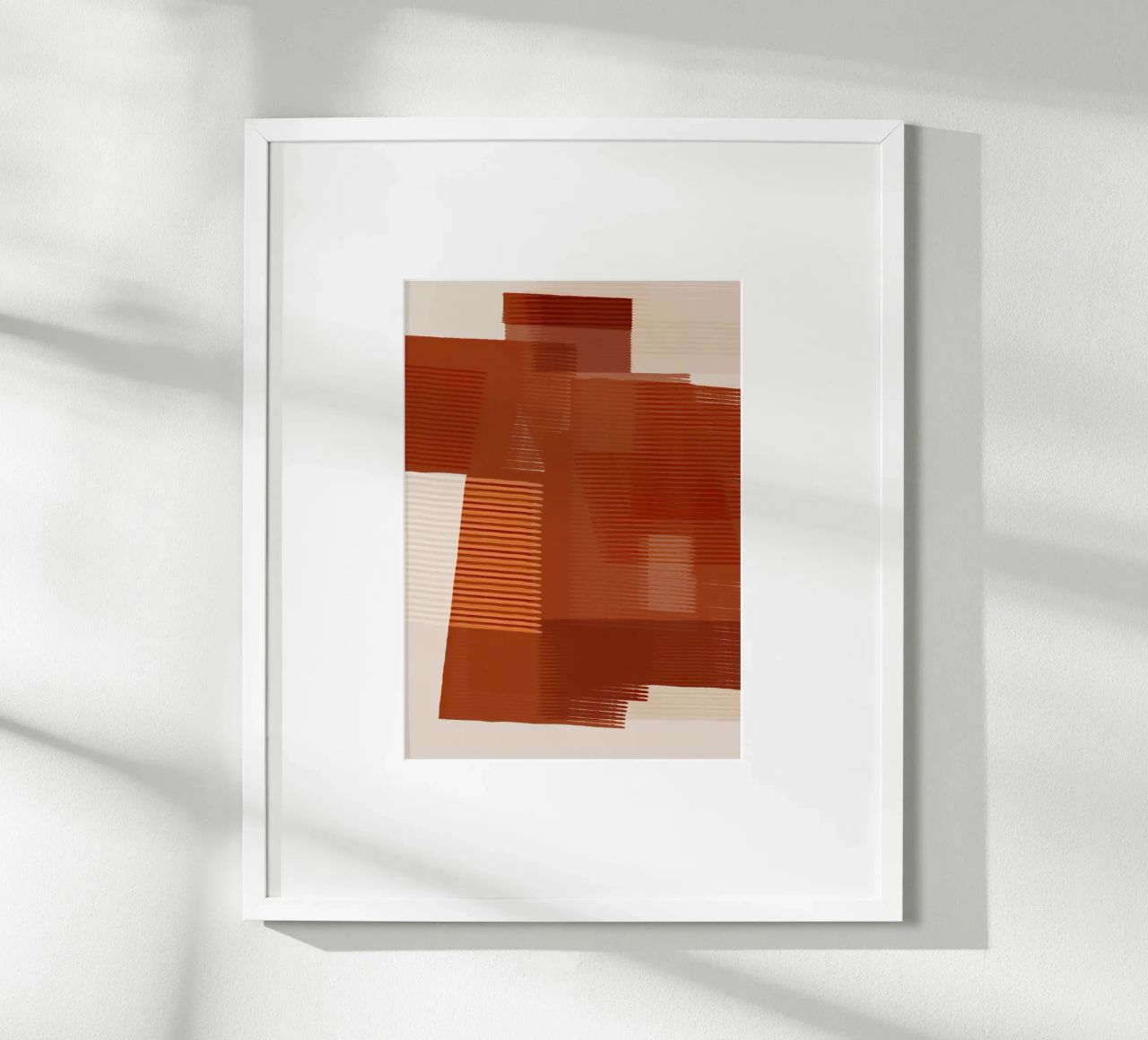 Shutter Studies 1 | Abstract Shape Minimalism | Terracotta Poster von sabidussi