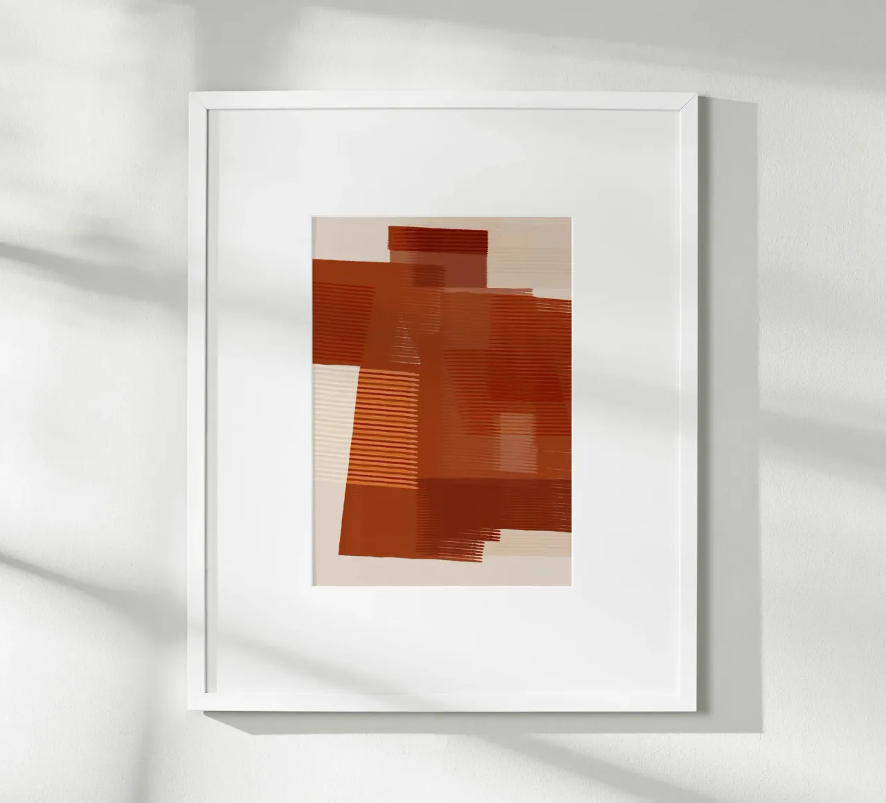 Shutter Studies 1 | Abstract Shape Minimalism | Terracotta carta hahnemühle da sabidussi