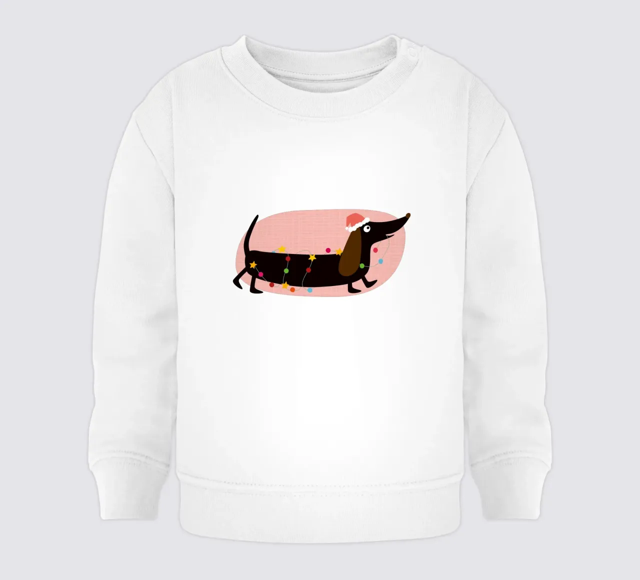 Christmas dachshund baby sweatshirt by FrauFrüchtnicht